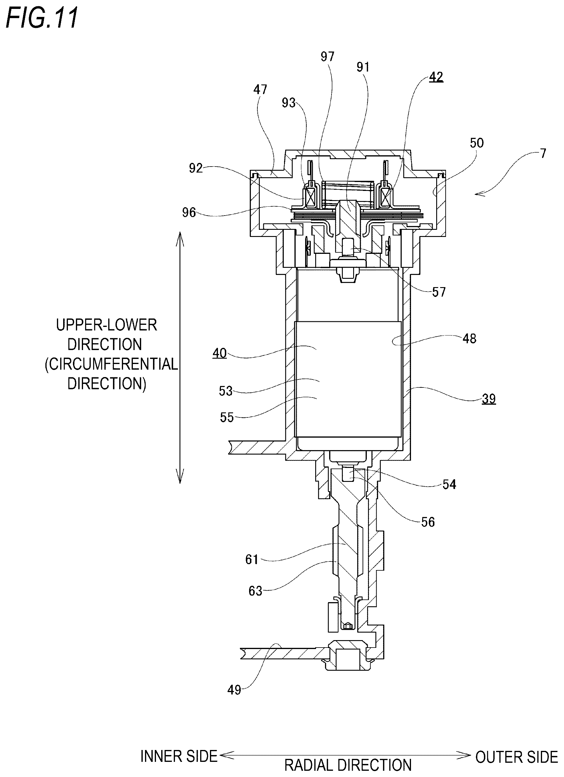 Patent US12297880 Figure 11 – Motor gear unit for disc brake apparatus and disc brake apparatus