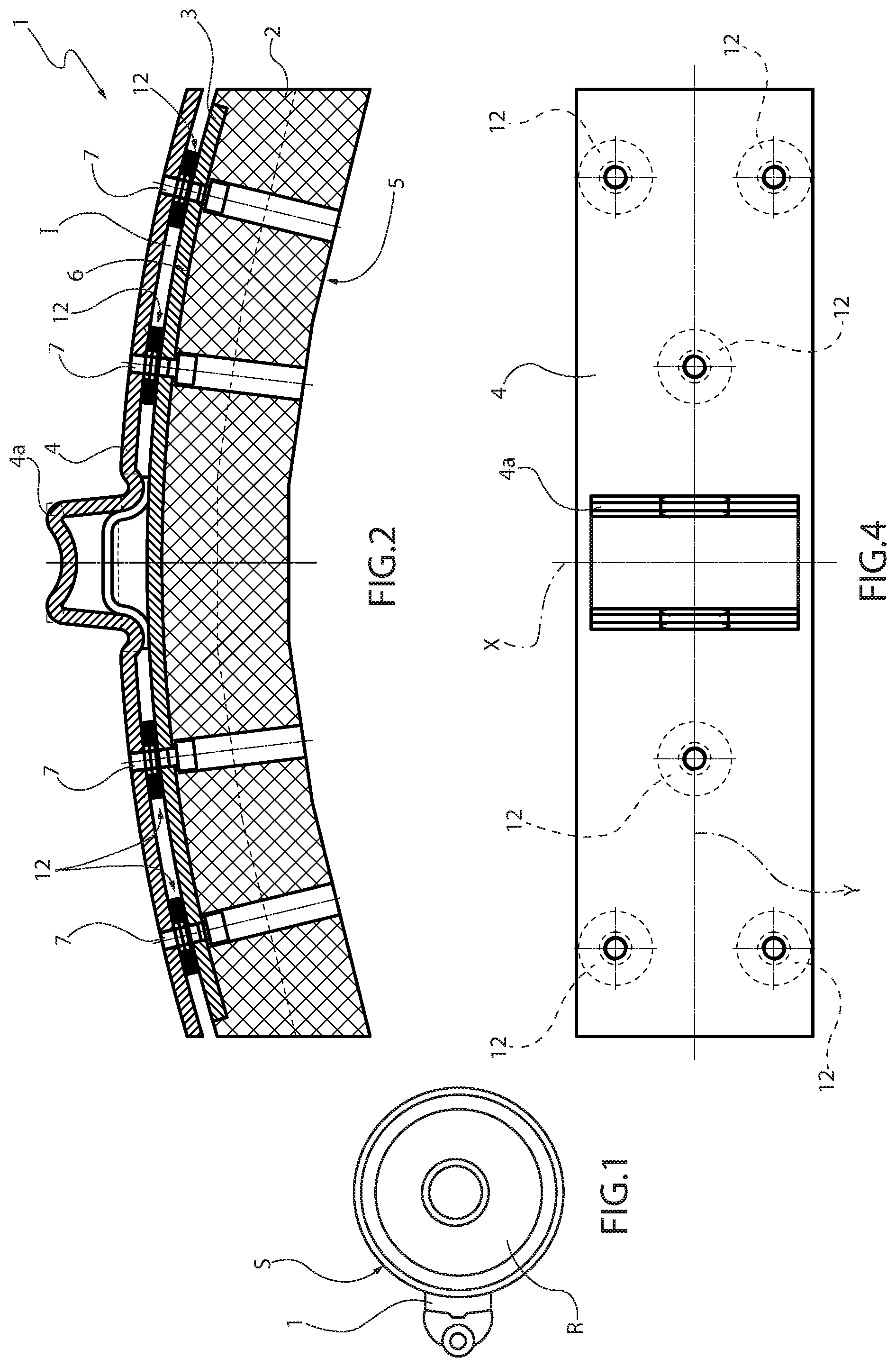 Patent US12297882 Figure 1 – Blocks for wheel brakes