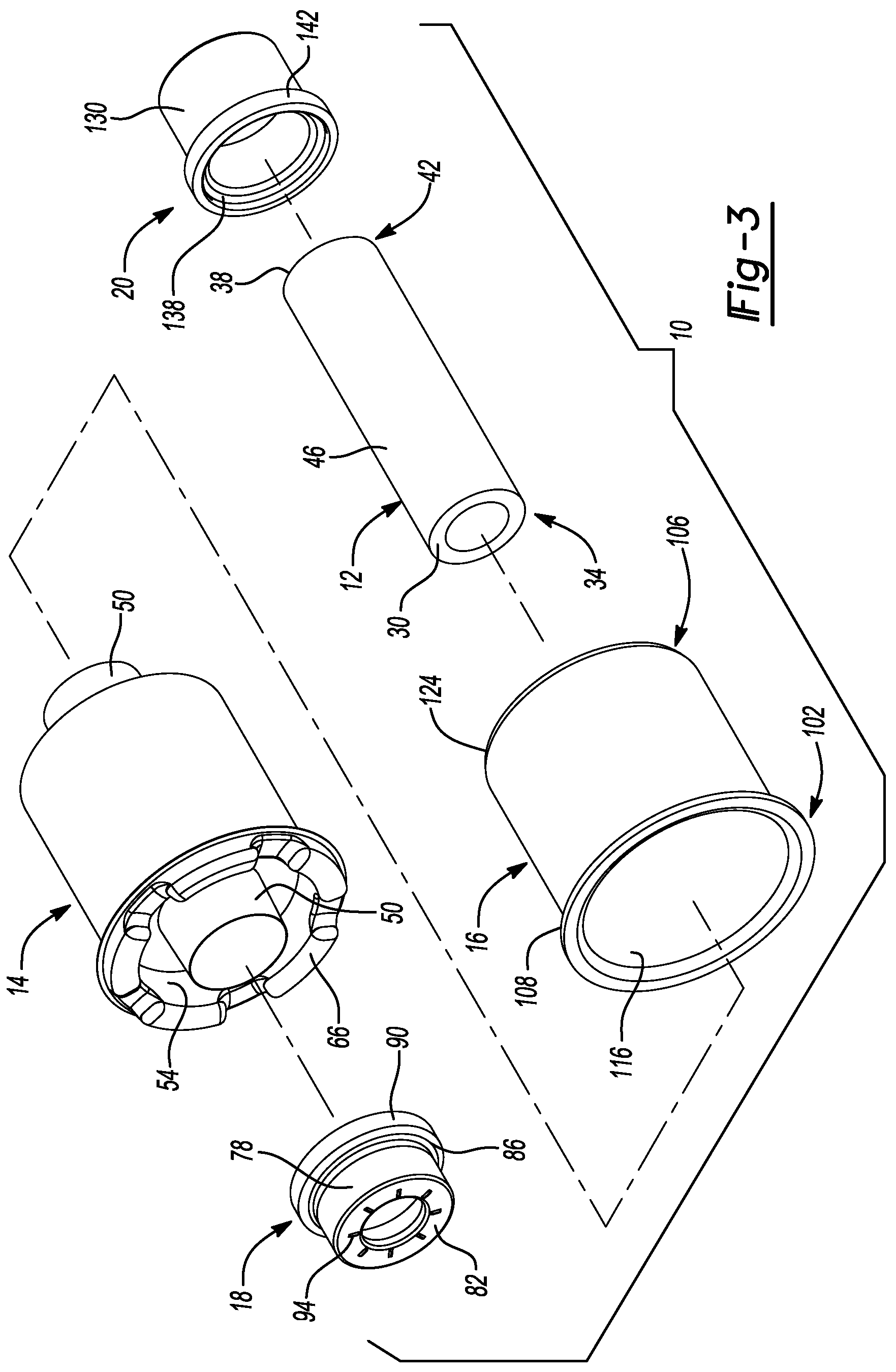 Patent US12297883 Figure 2 – Elastomeric bushing with ferrule