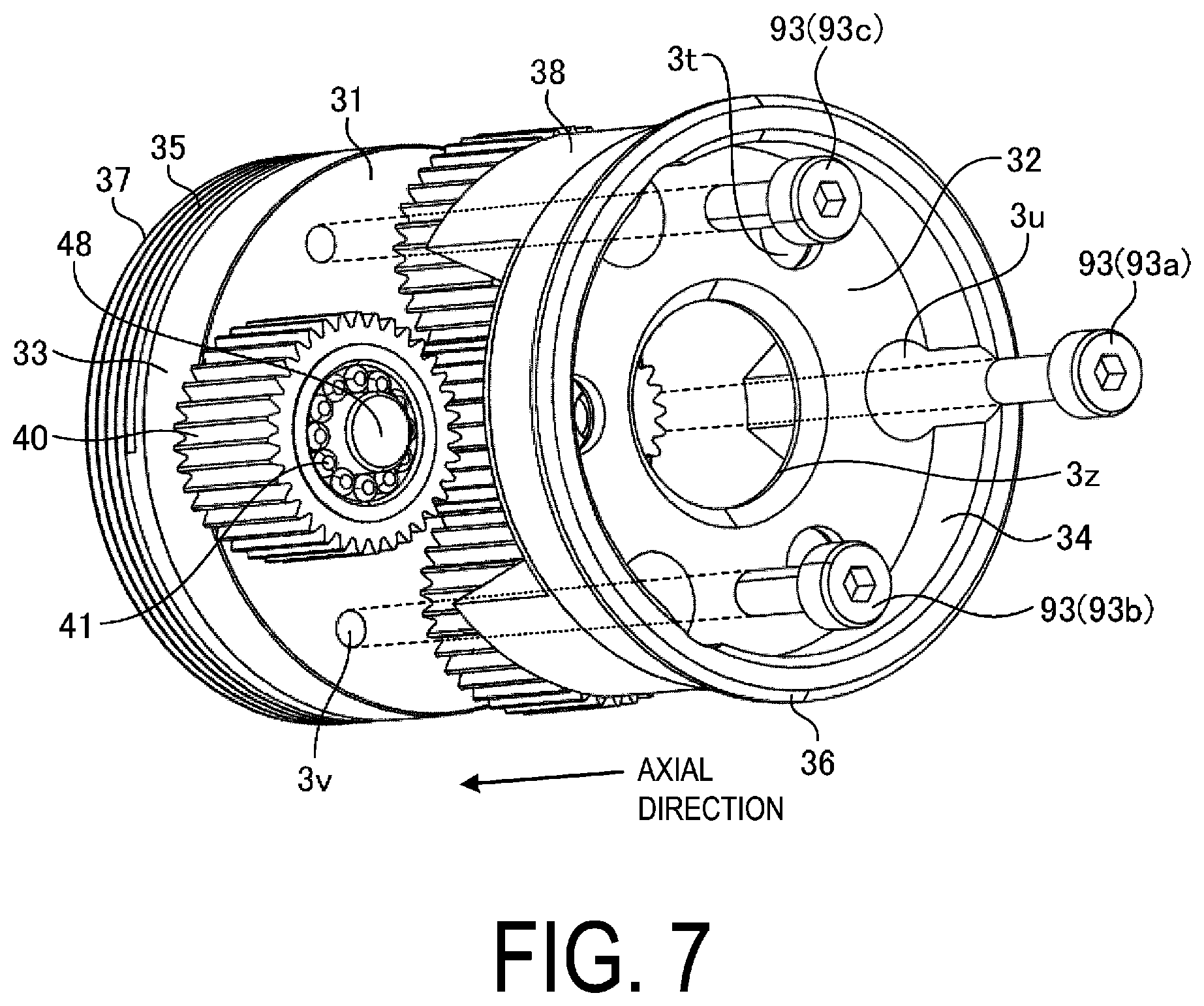 Patent US12297893 Figure 7 – Speed reducer