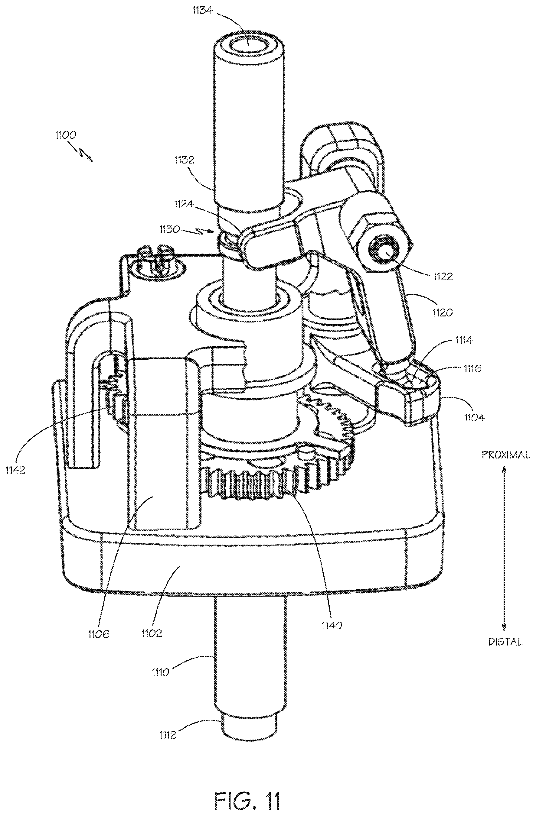 Patent US12297894 Figure 4 – Instrument transmission converting roll to linear actuation