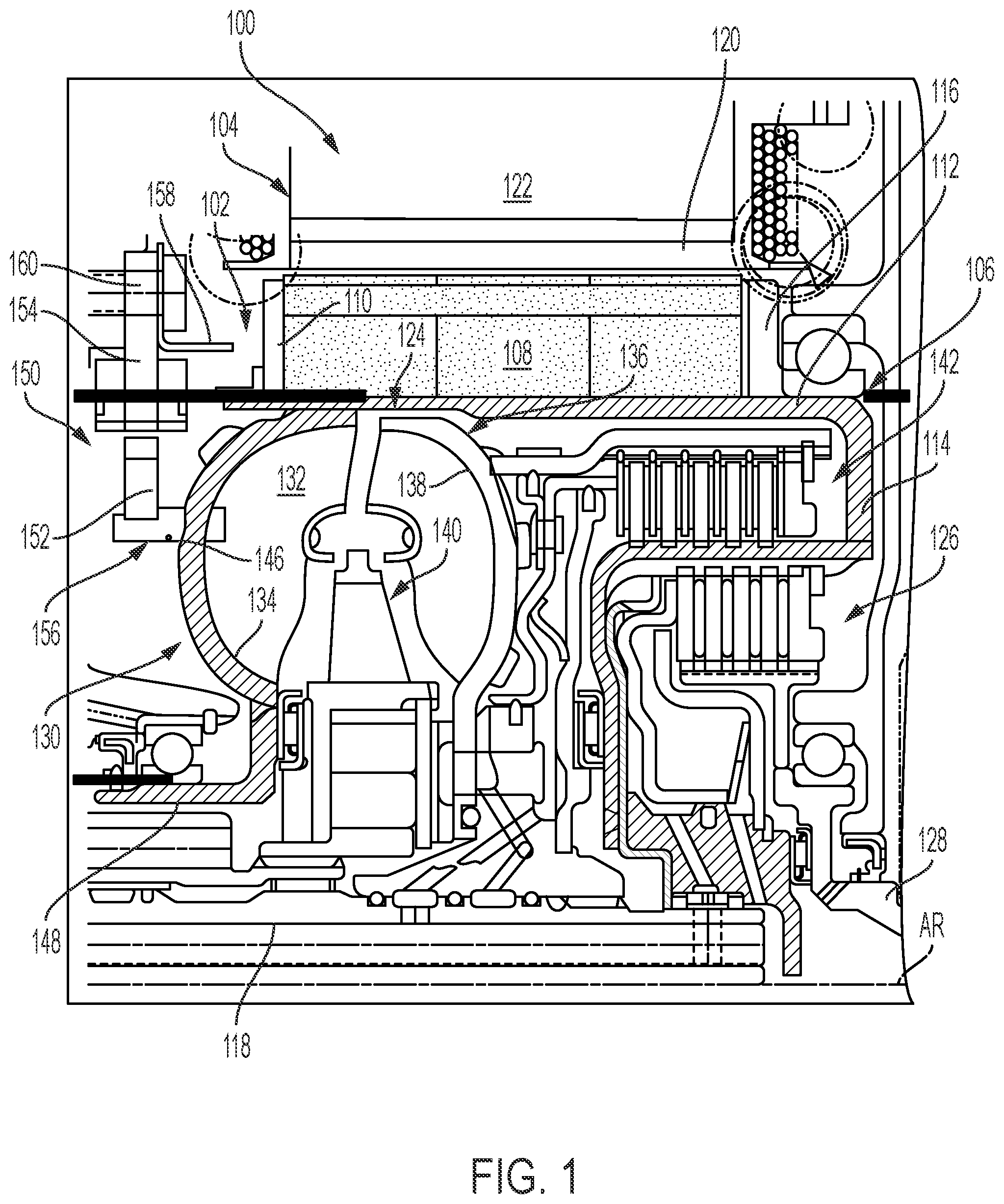 Patent US12297895 Figure 1 – Resolver assembly for hybrid module