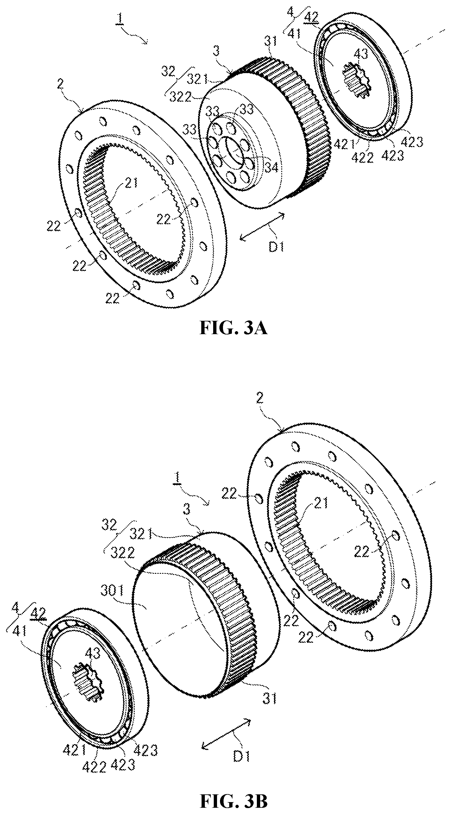 Patent US12297896 Figure 3 – Harmonic gear device and actuator