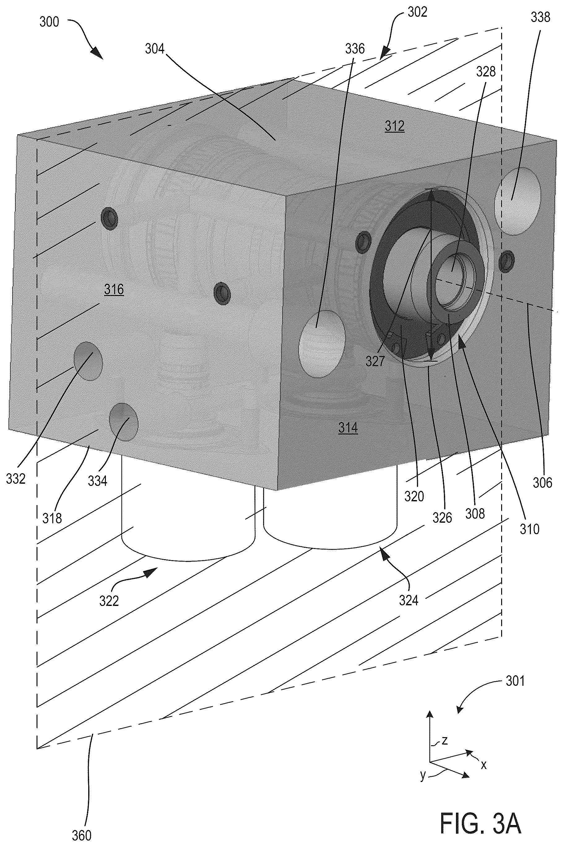 Patent US12297904 Figure 4 – Stand-alone, self-purging, hollow-piston hydraulic actuator