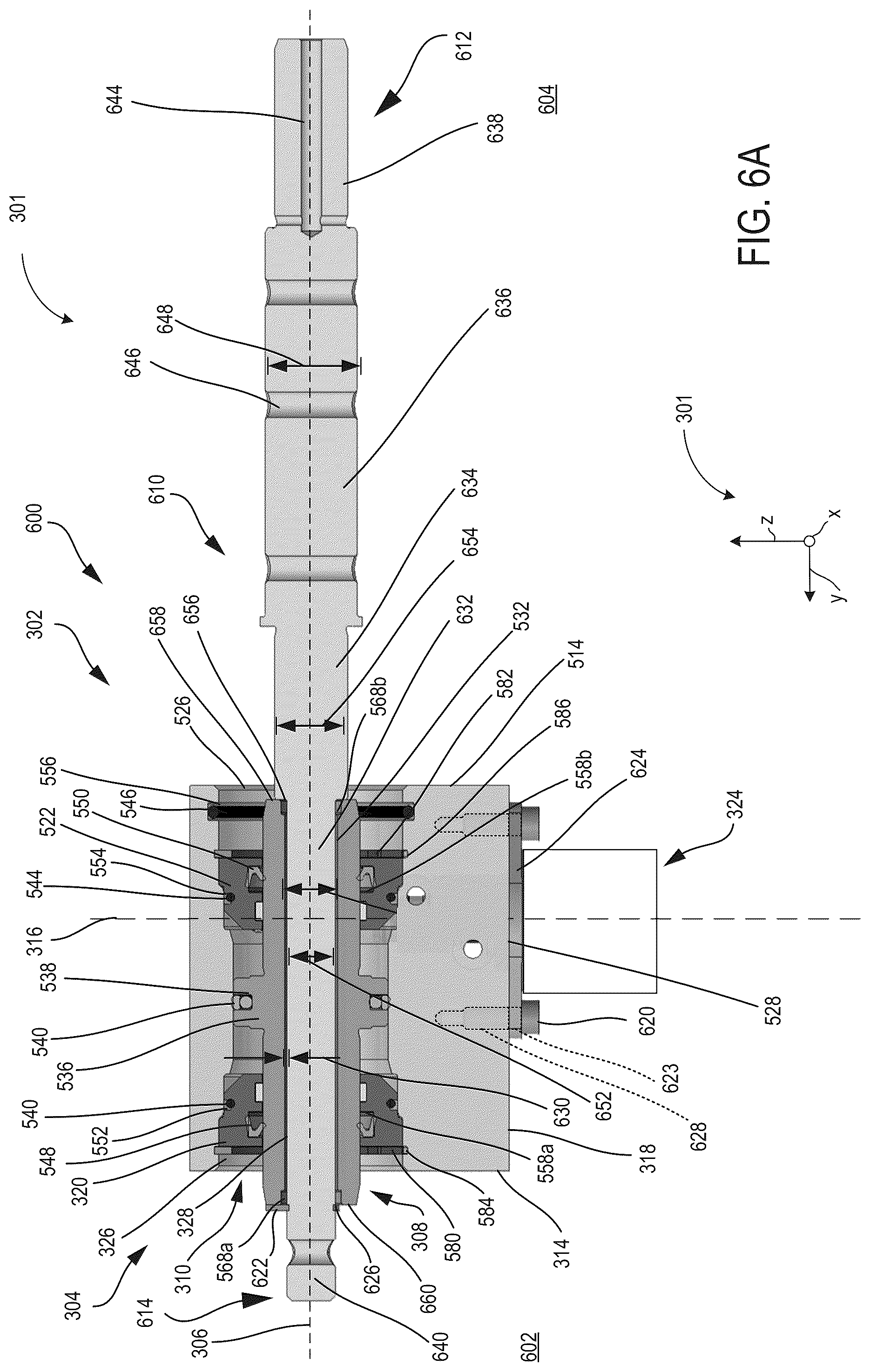 Patent US12297904 Figure 8 – Stand-alone, self-purging, hollow-piston hydraulic actuator