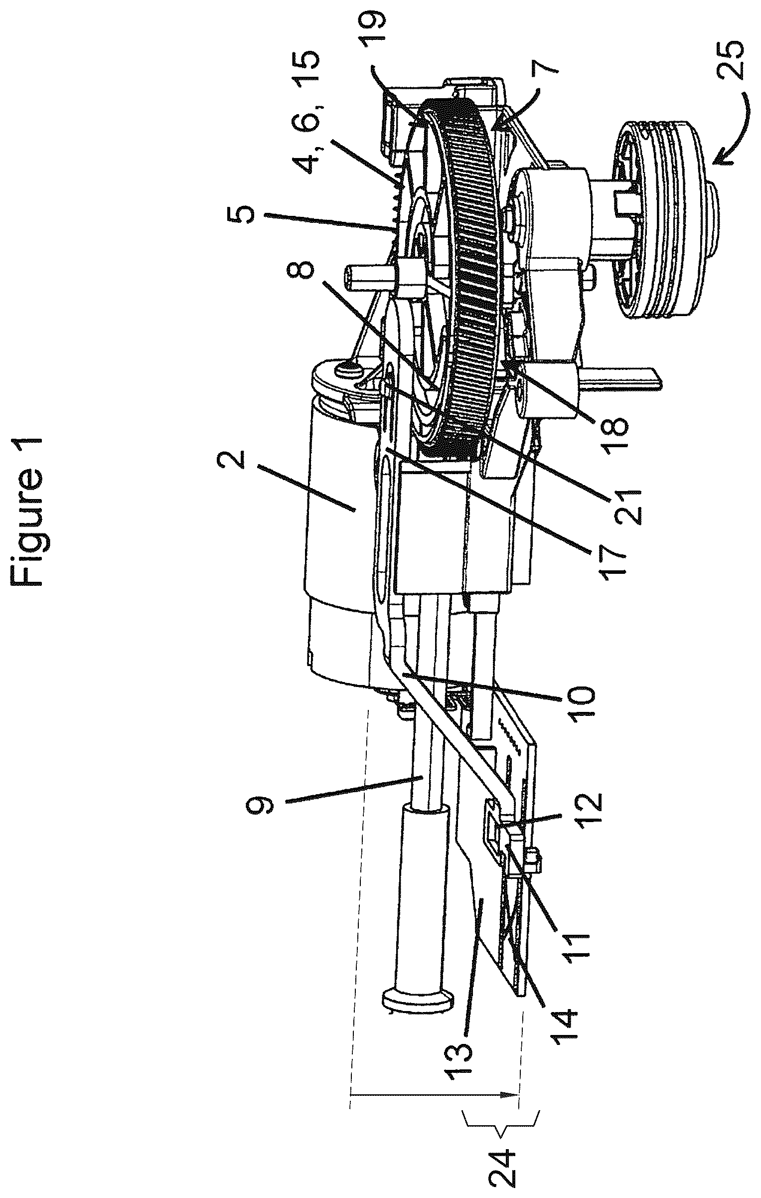 Patent US12297905 Figure 1 – Actuator, and device for engaging a parking lock of a motor vehicle automatic transmission having such an actuator, and motor vehicle equipped therewith