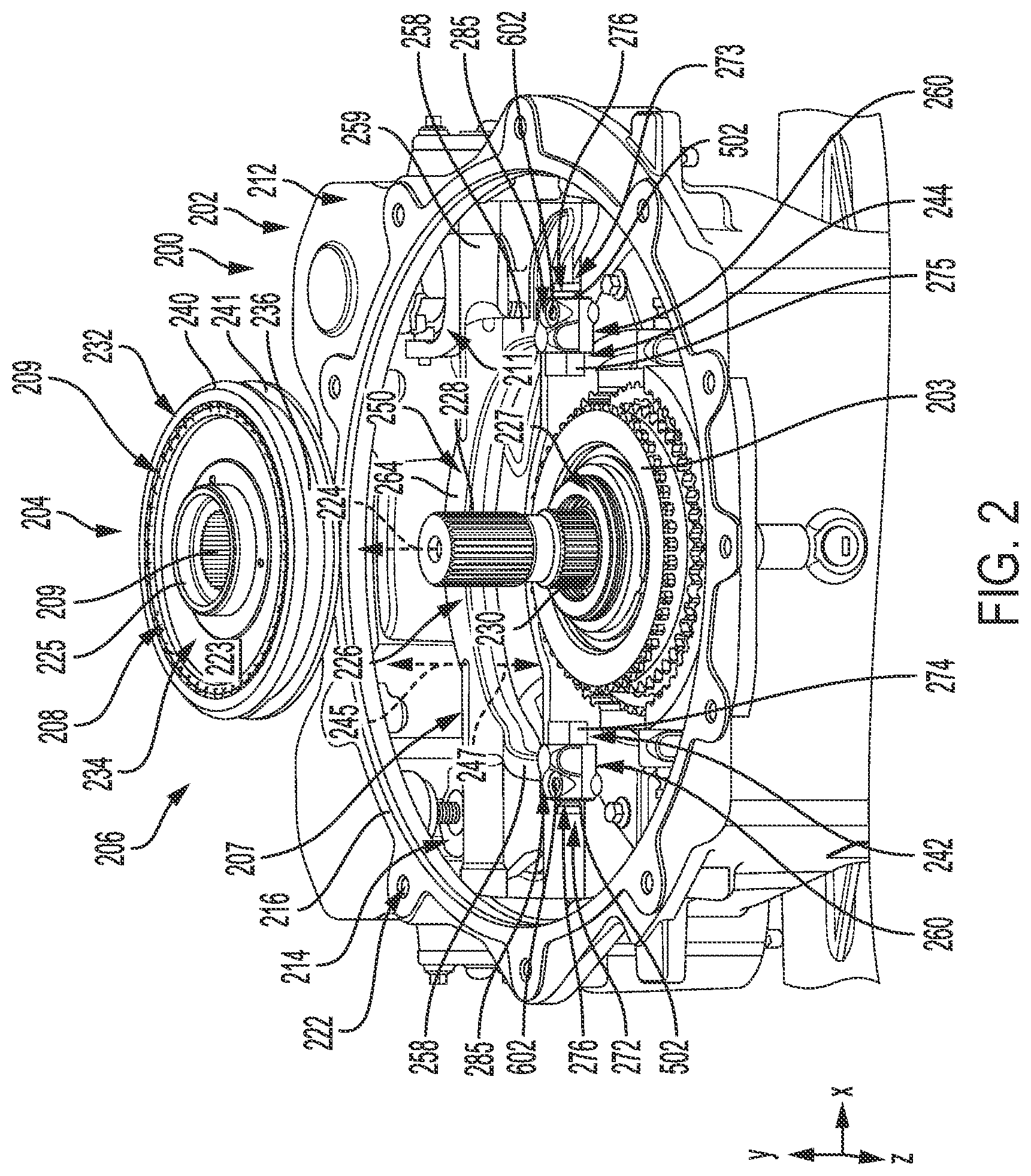 Patent US12297906 Figure 2 – Adjustable shift fork system for efficient assembly and disassembly of a clutch assembly