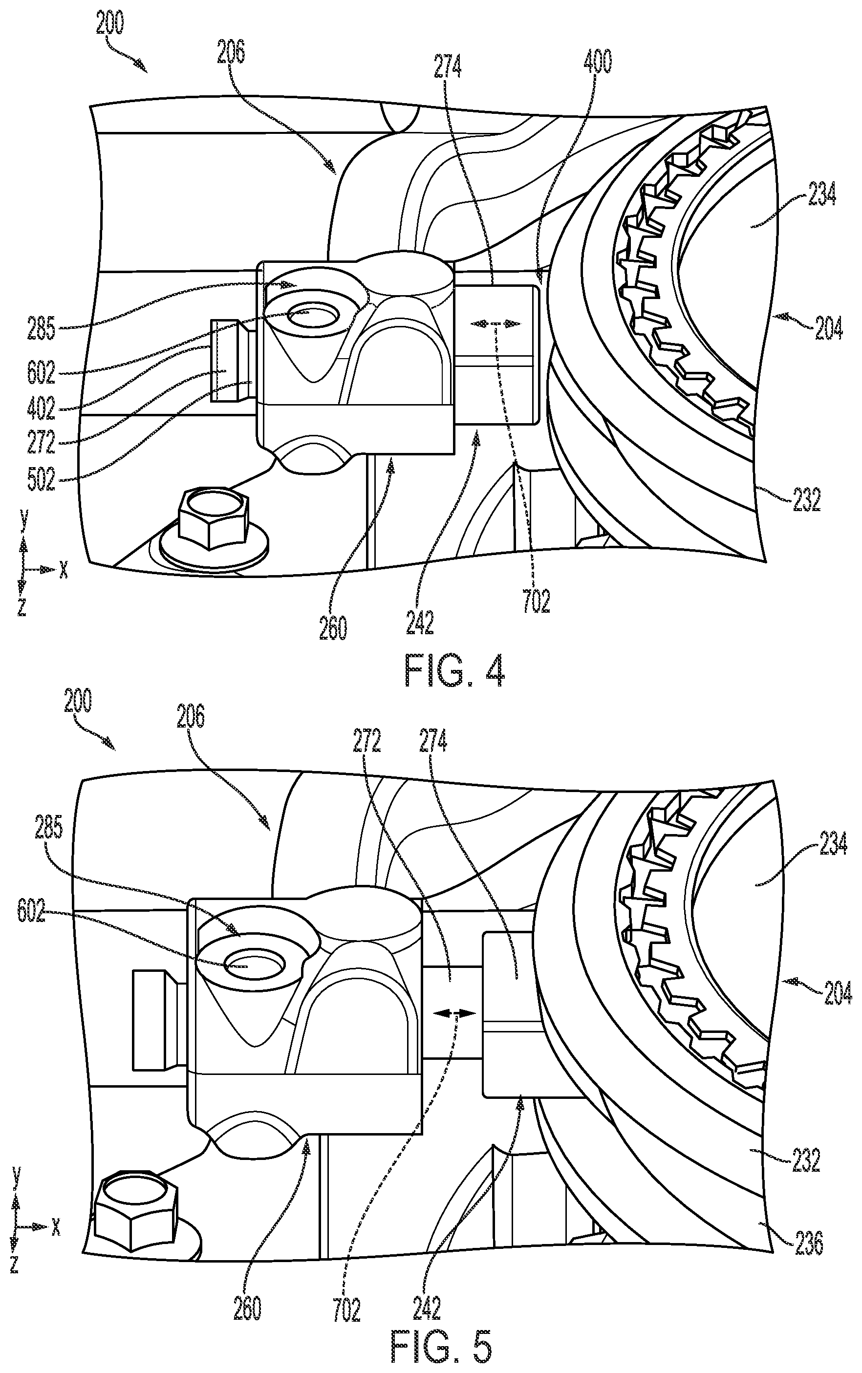 Patent US12297906 Figure 4 – Adjustable shift fork system for efficient assembly and disassembly of a clutch assembly