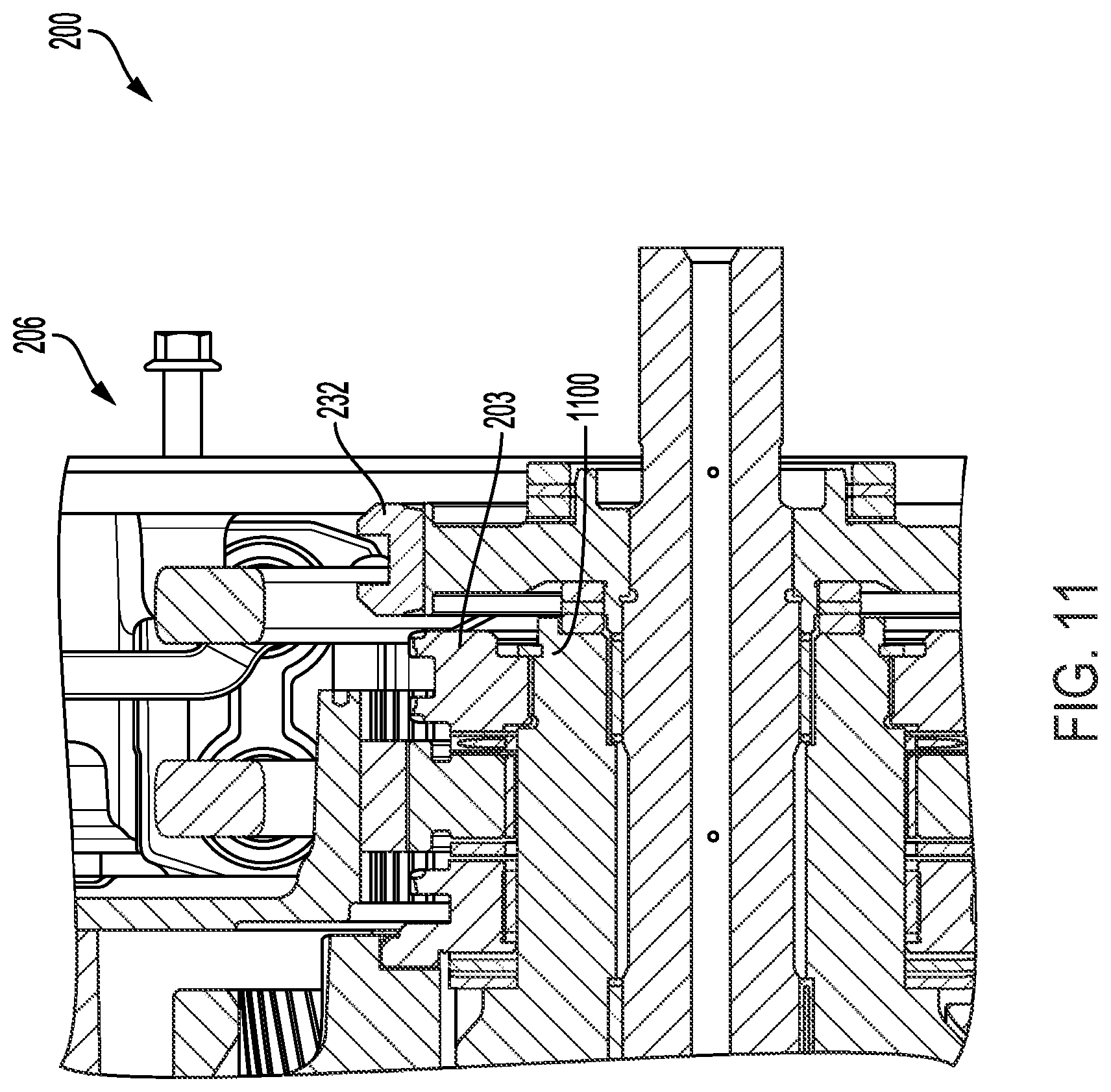 Patent US12297906 Figure 9 – Adjustable shift fork system for efficient assembly and disassembly of a clutch assembly