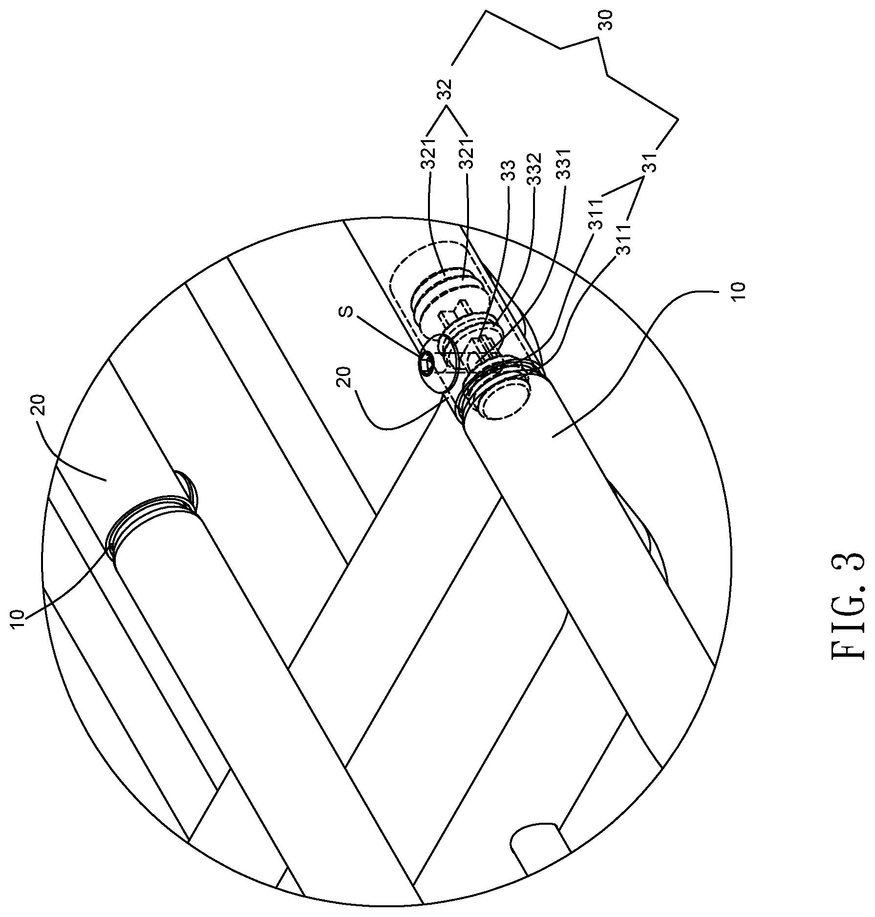Patent US12297907 Figure 3 – Water-proof sealing structure for vehicle roof rack