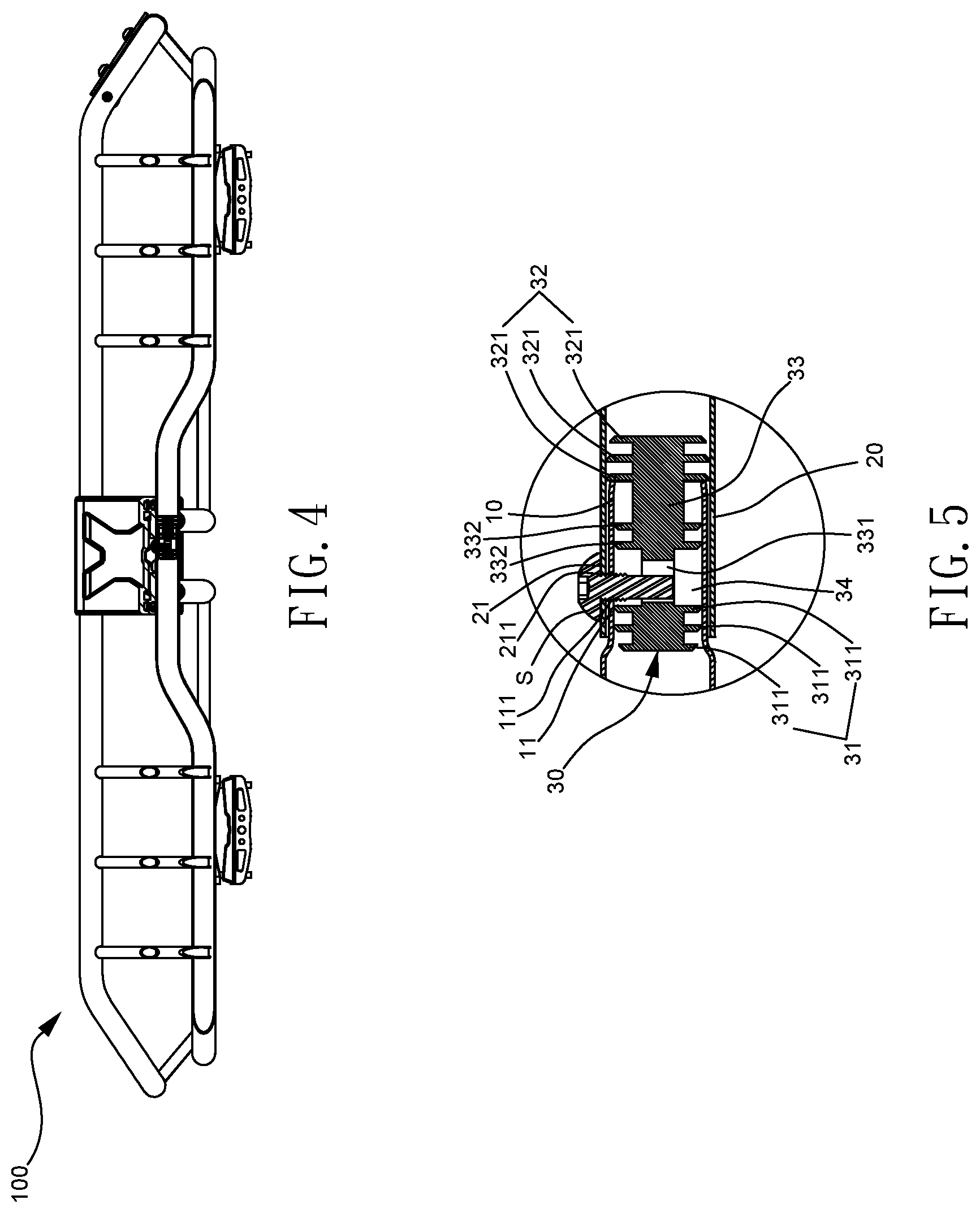 Patent US12297907 Figure 4 – Water-proof sealing structure for vehicle roof rack