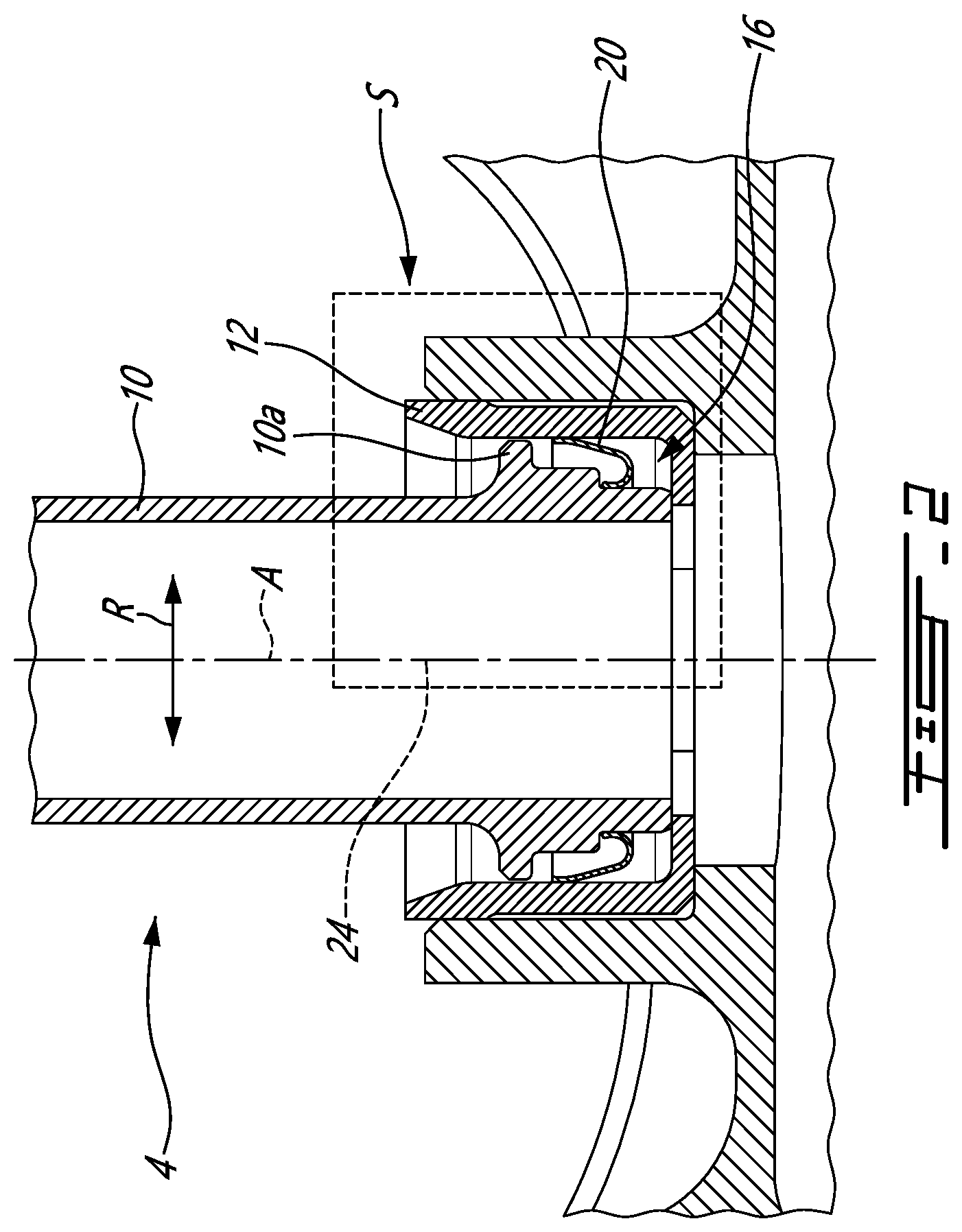 Patent US12297908 Figure 2 – Seal for an aircraft engine