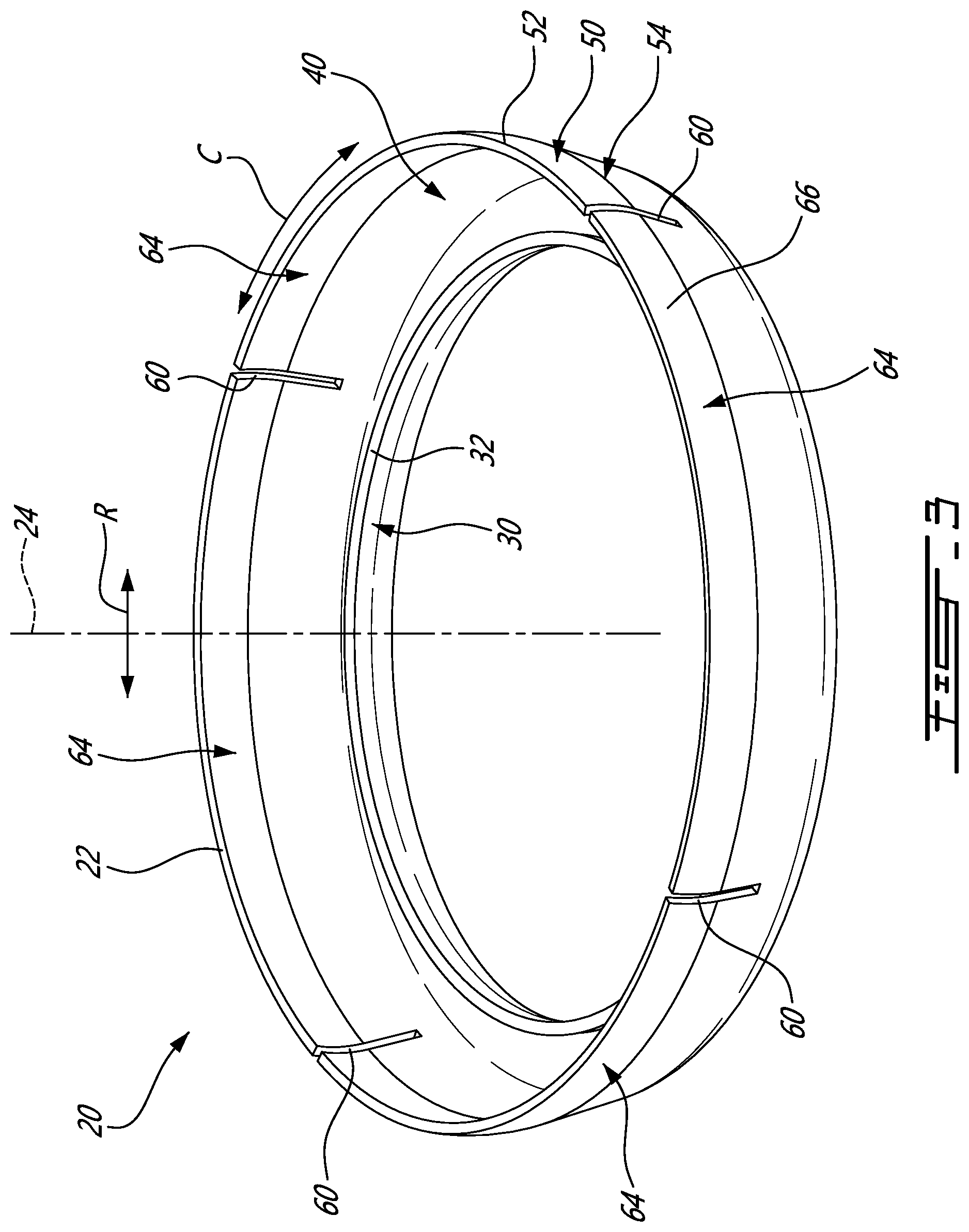 Patent US12297908 Figure 3 – Seal for an aircraft engine