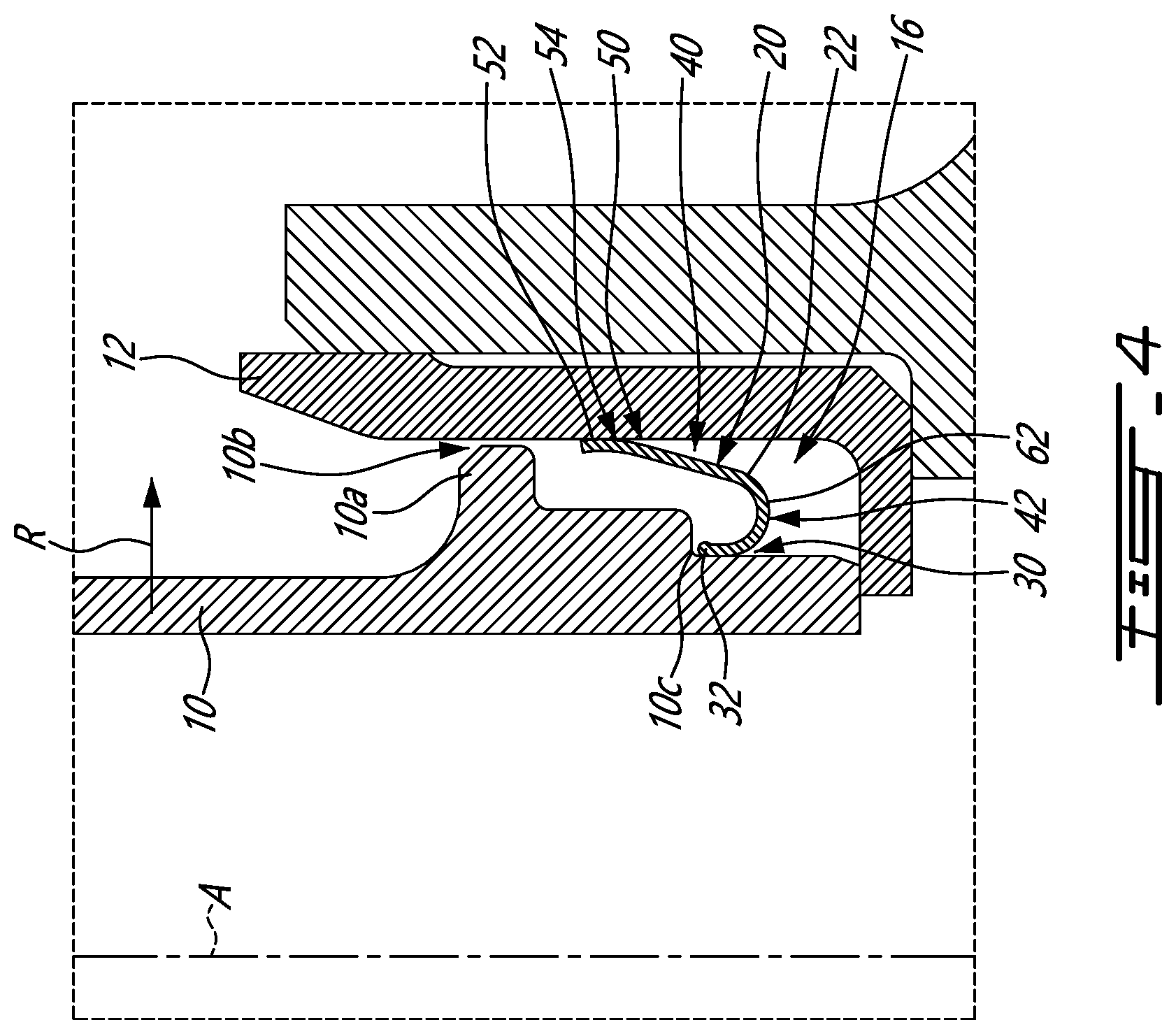 Patent US12297908 Figure 4 – Seal for an aircraft engine