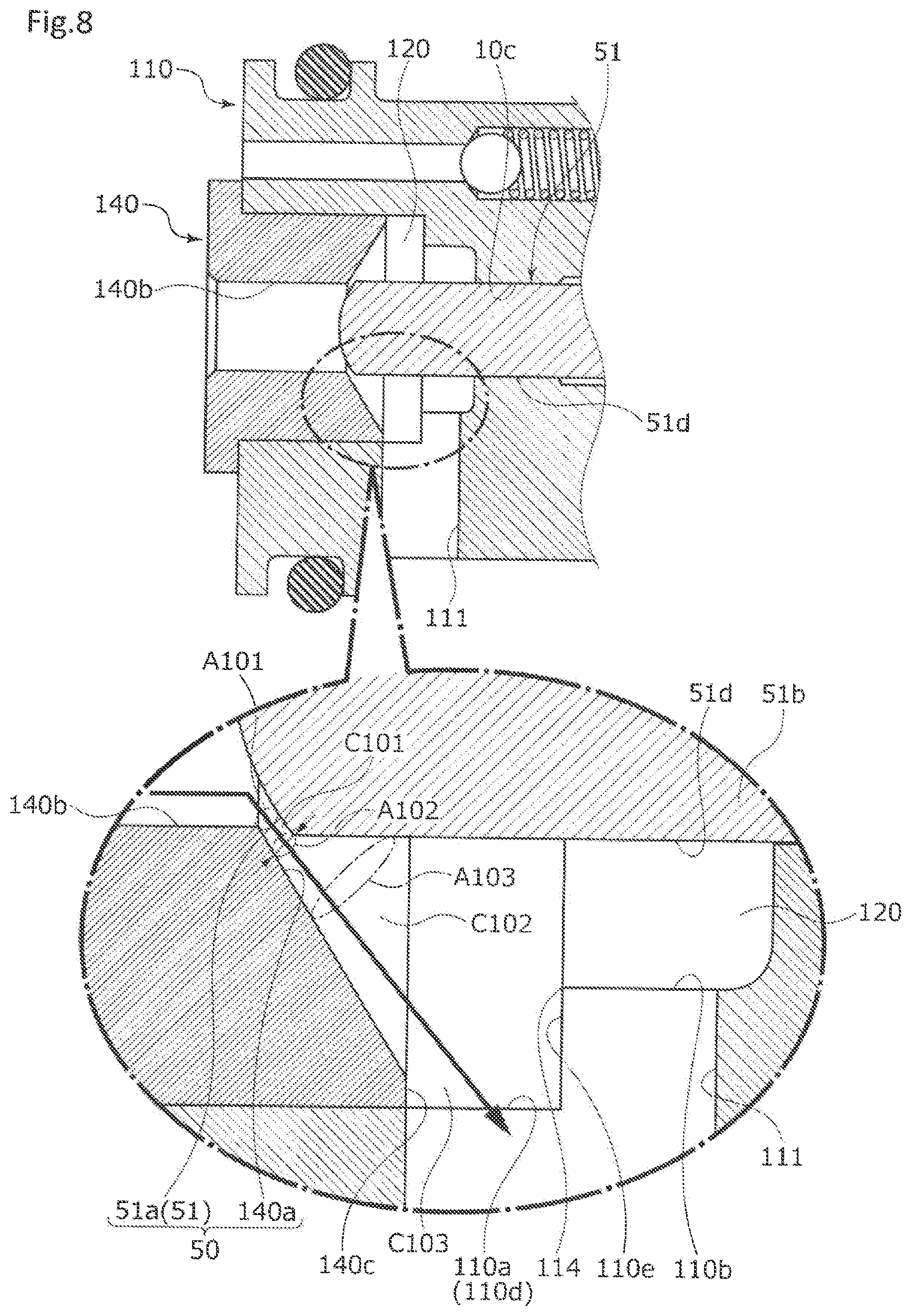 Patent US12297913 Figure 8 – Fluid control valve