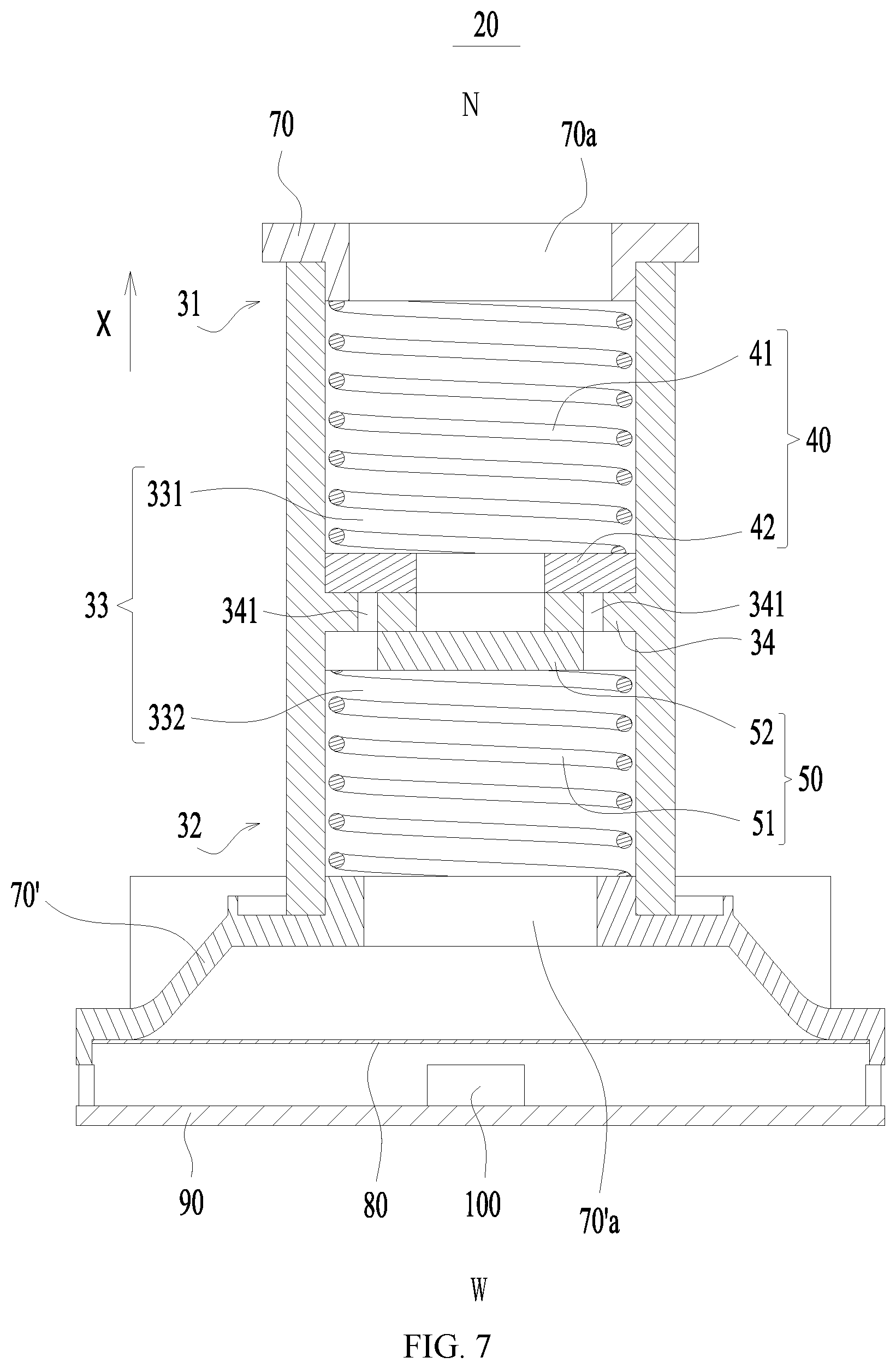 Patent US12297918 Figure 5 – Bidirectional pressure relief valve, battery and electric device