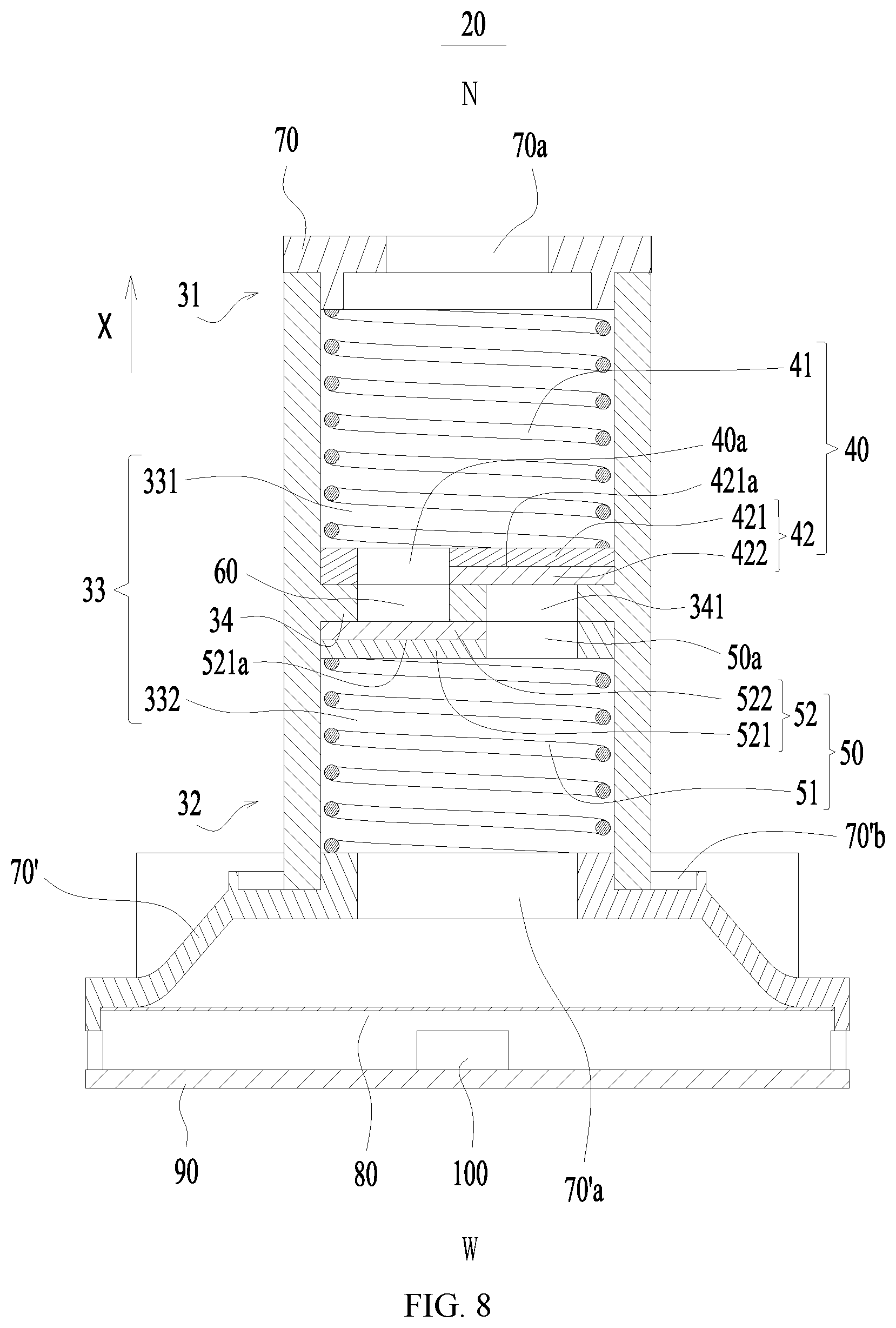 Patent US12297918 Figure 6 – Bidirectional pressure relief valve, battery and electric device