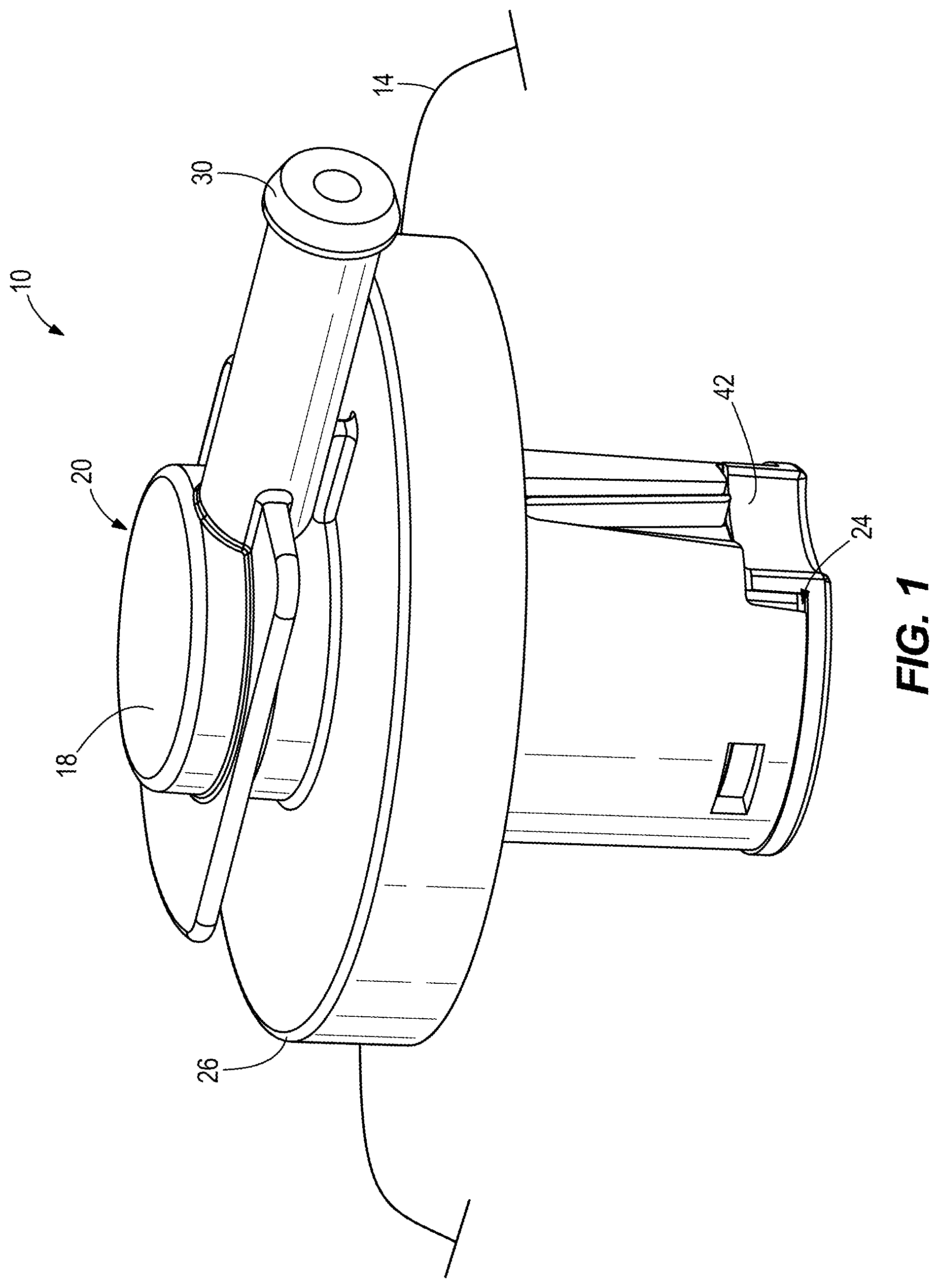 Patent US12297921 Figure 1 – Rollover vent valve assembly