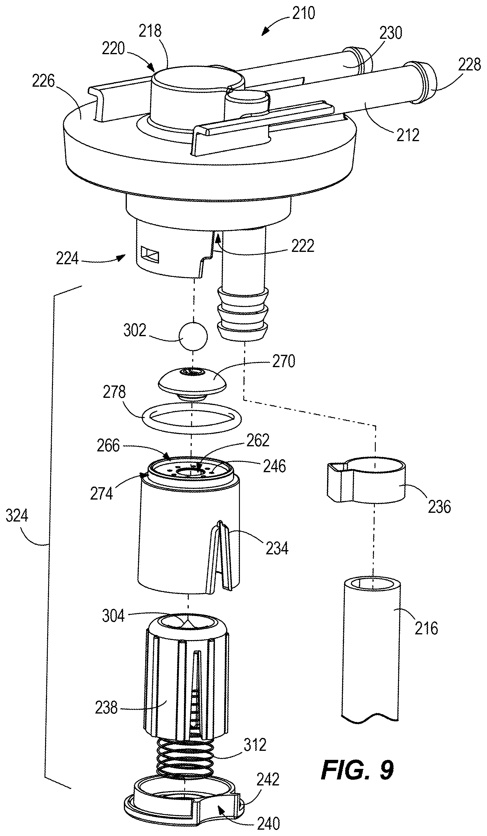 Patent US12297921 Figure 6 – Rollover vent valve assembly