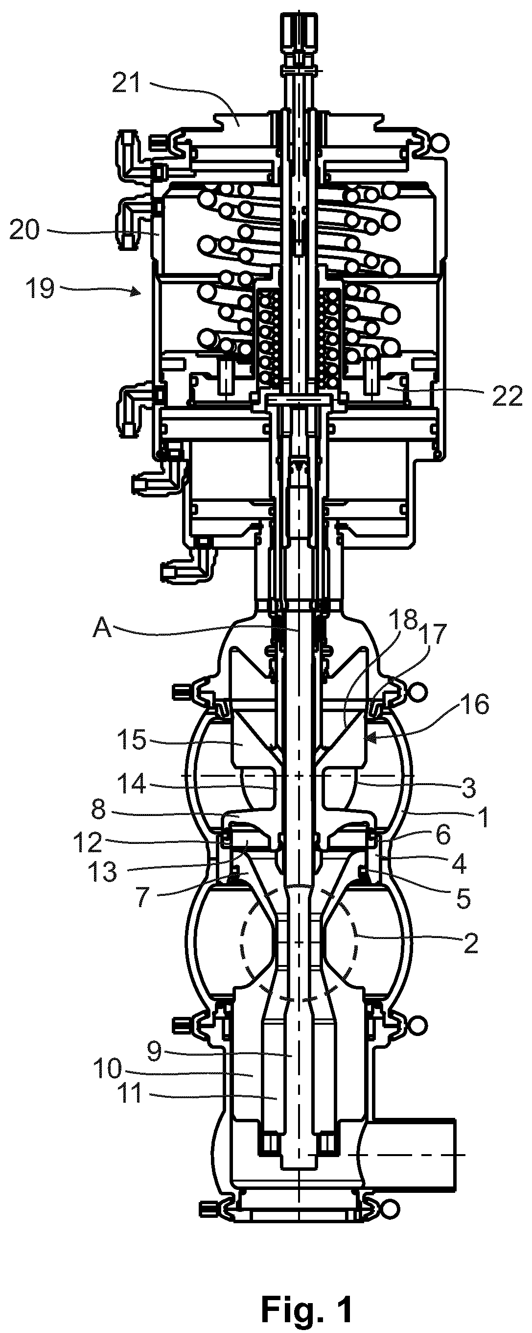 Patent US12297928 — Drive for a valve and method — Figure 1