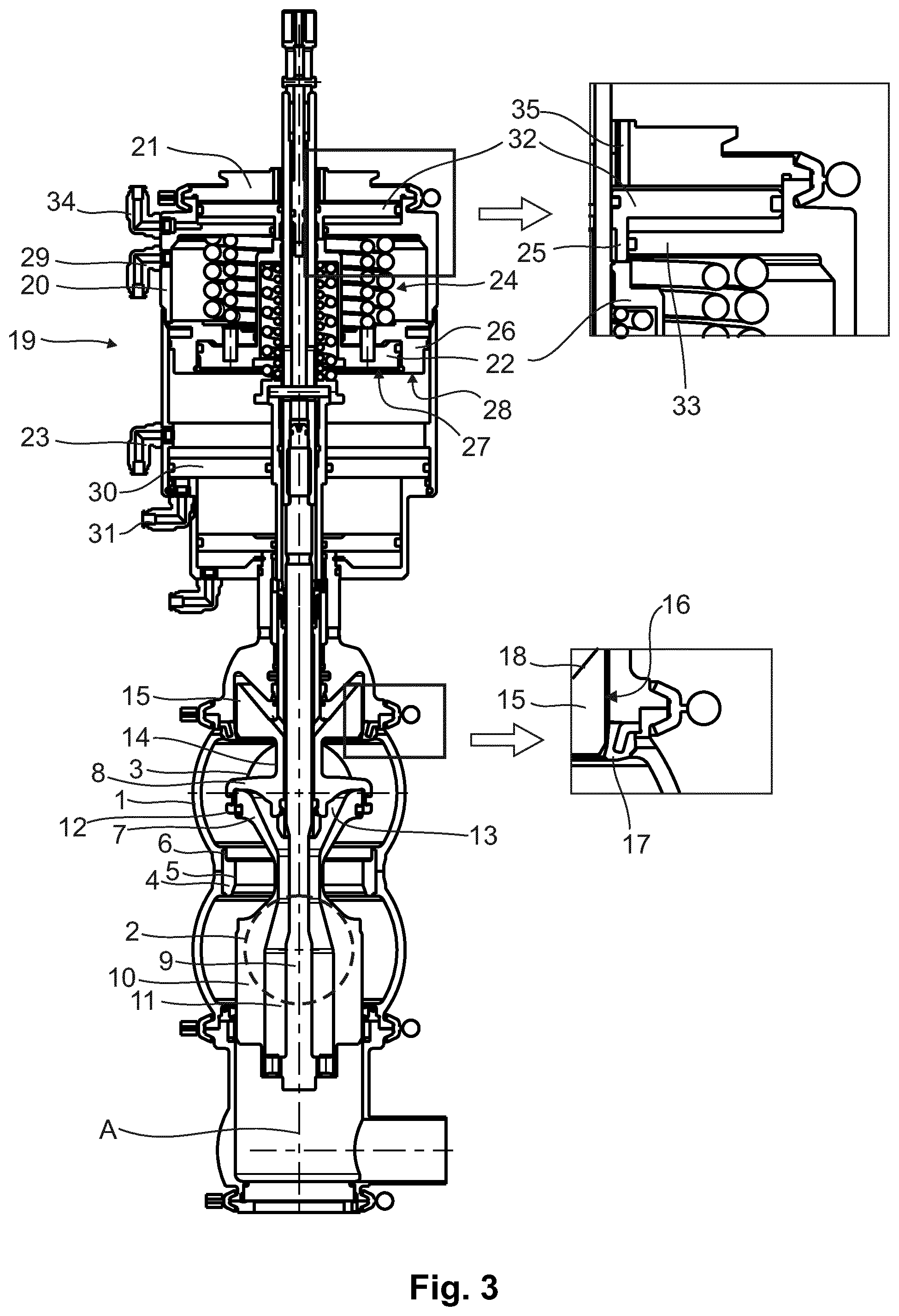Patent US12297928 Figure 3 – Drive for a valve and method
