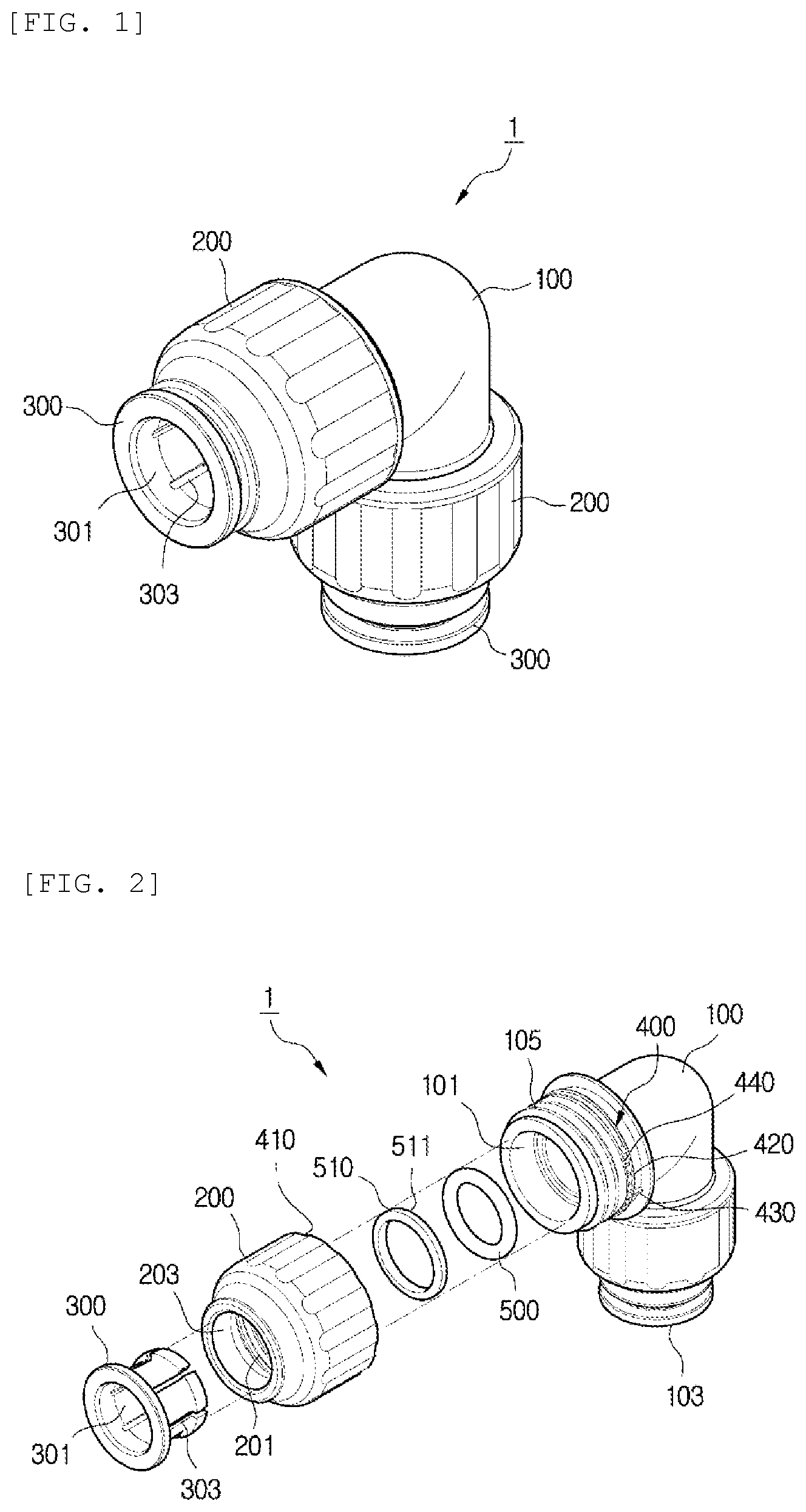 Patent US12297933 Figure 1 – Connector for piping