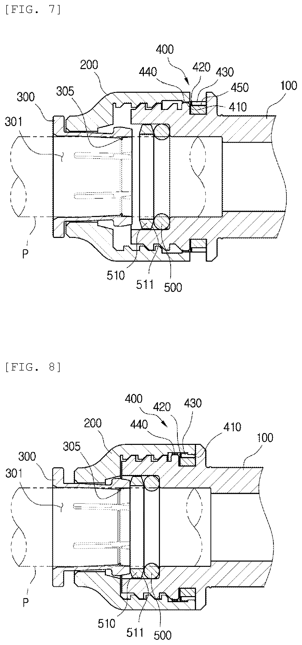 Patent US12297933 Figure 4 – Connector for piping