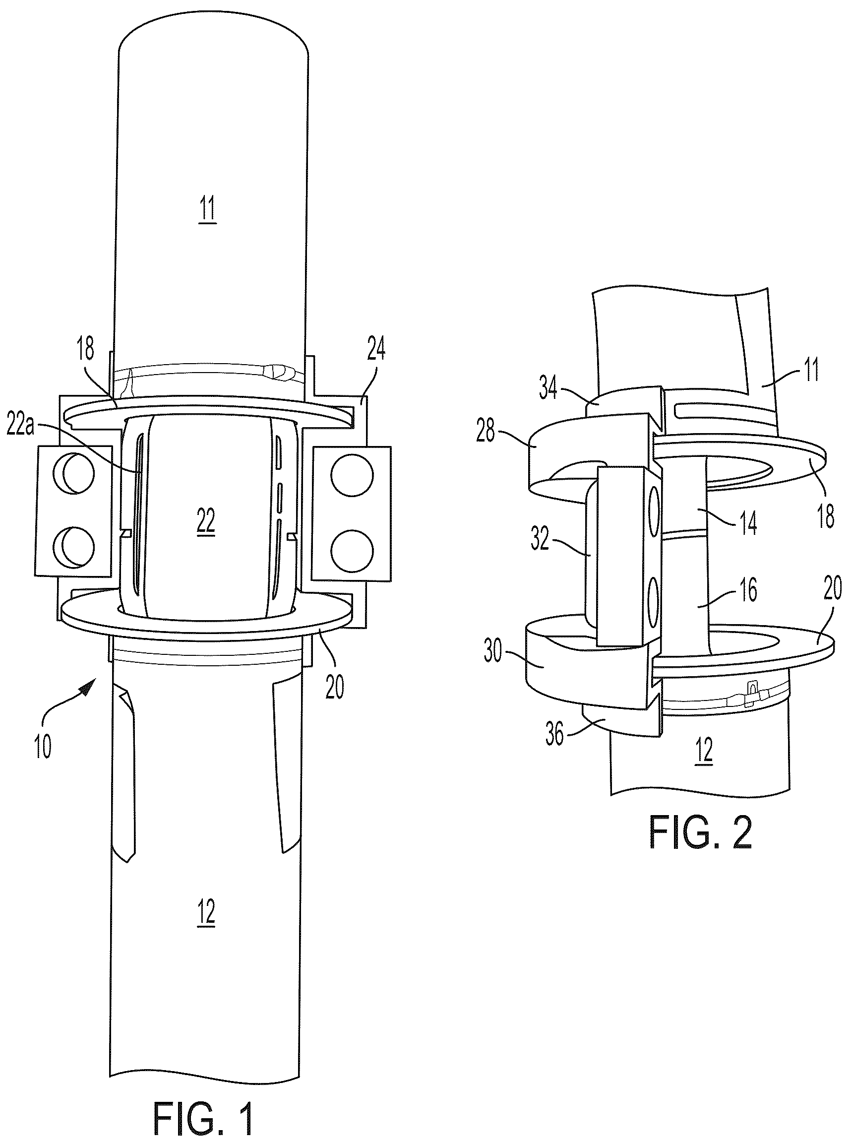 Patent US12297938 Figure 1 – Conduit coupler for coupling stub end conduits