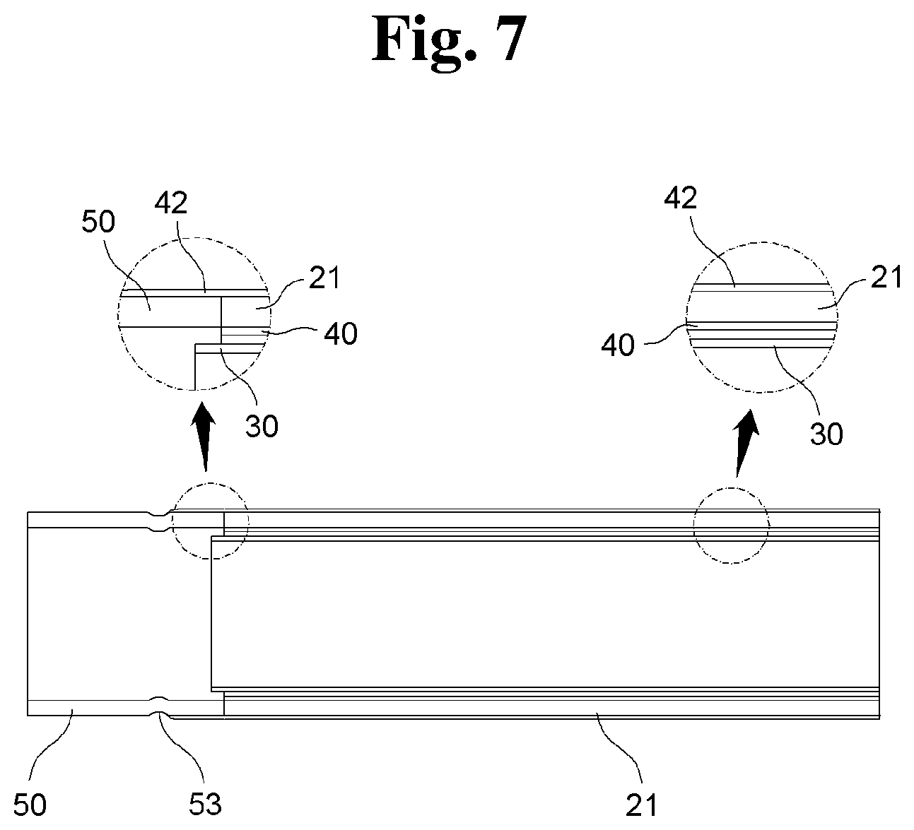 Patent US12297939 Figure 8 – Composite pipe formed by combining a main portion and a short pipe portion, and connection structure of the same