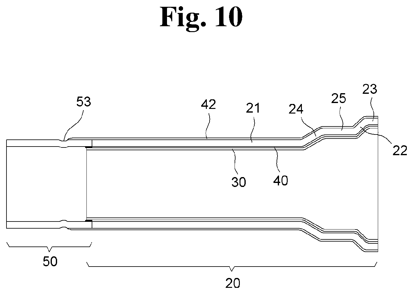 Patent US12297939 Figure 11 – Composite pipe formed by combining a main portion and a short pipe portion, and connection structure of the same