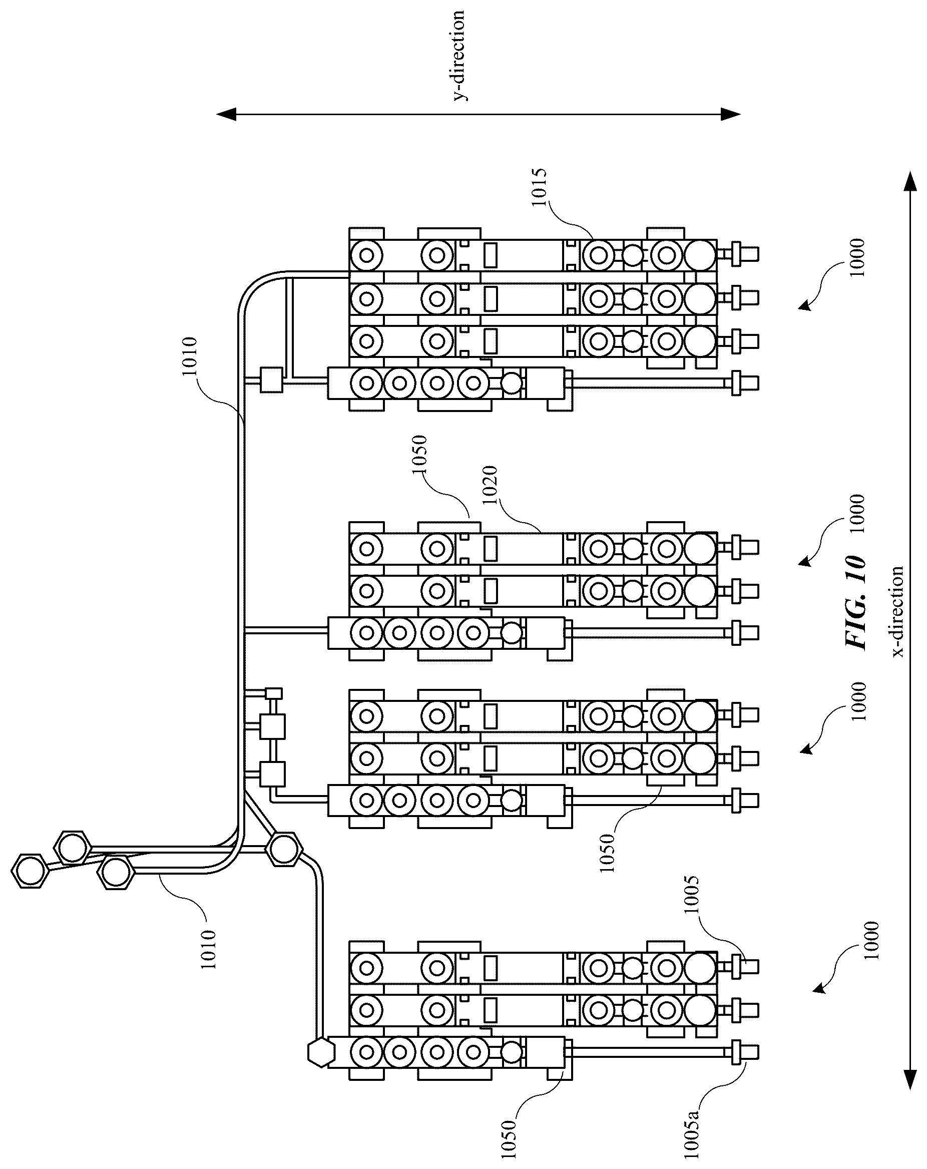 Patent US12297946 Figure 11 – Modular multi-directional gas mixing block
