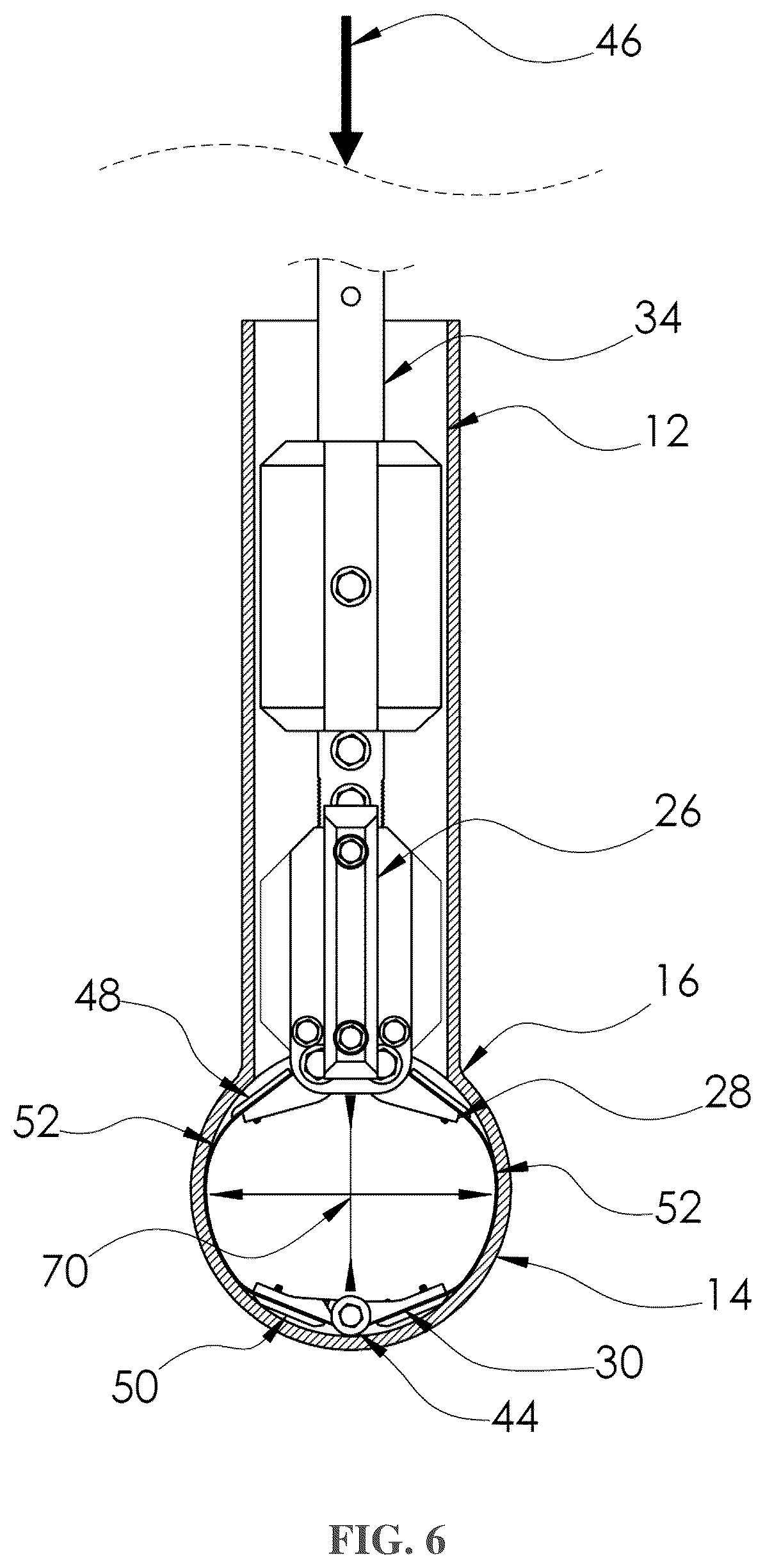 Patent US12297949 Figure 5 – In-pipe device catcher