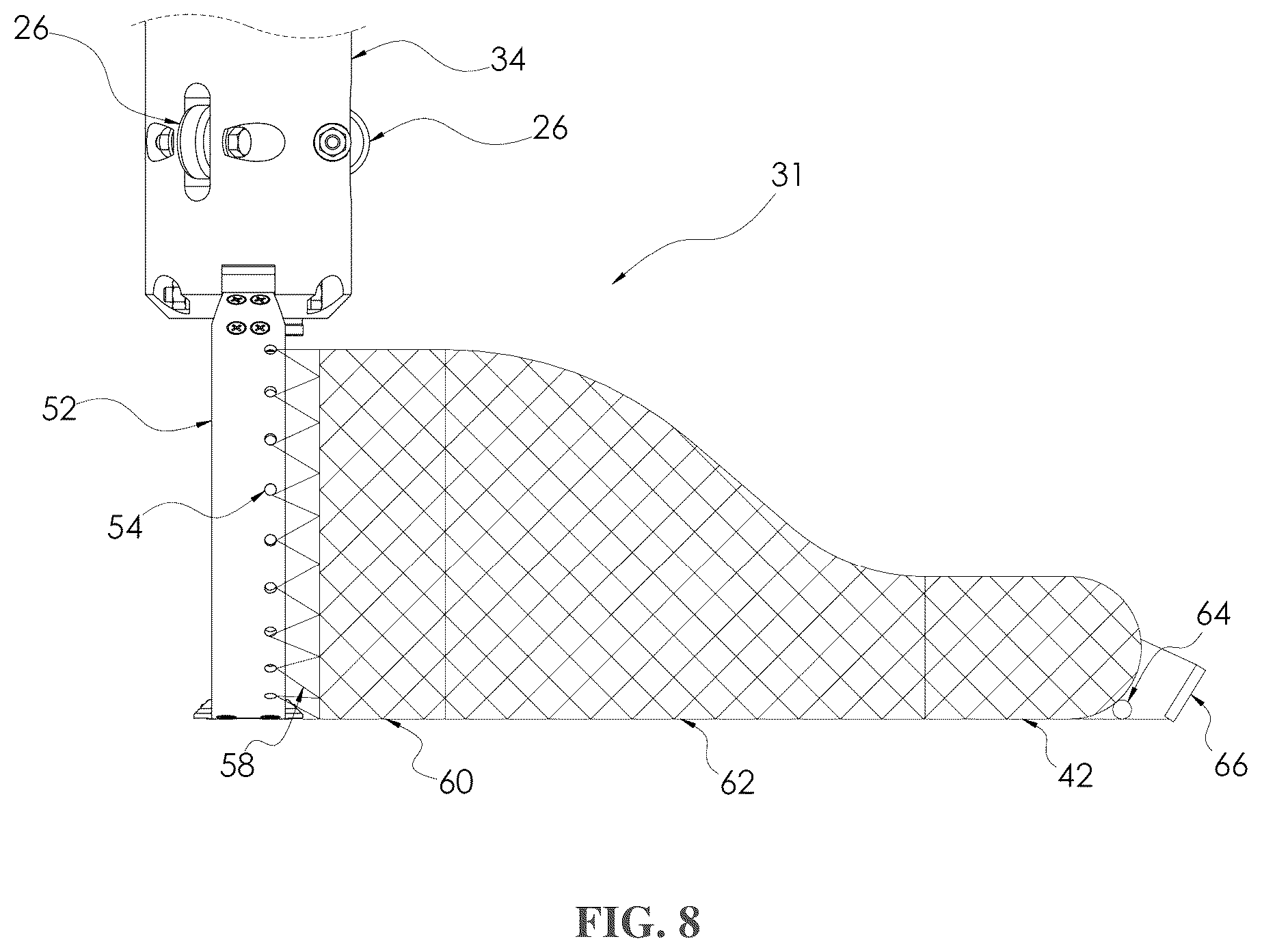 Patent US12297949 Figure 7 – In-pipe device catcher