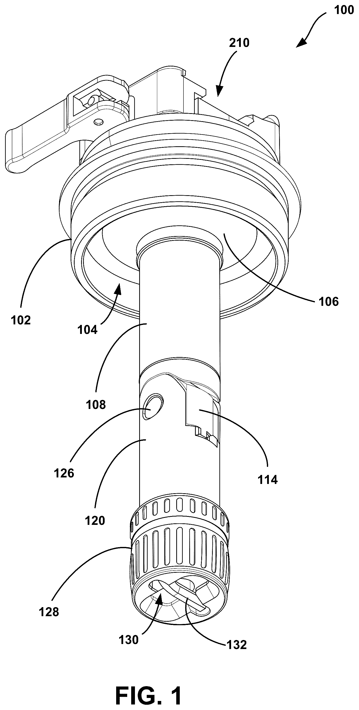 Patent US12297953 Figure 1 – Adjustable clamping device and leveling base with multidirectional adjustment