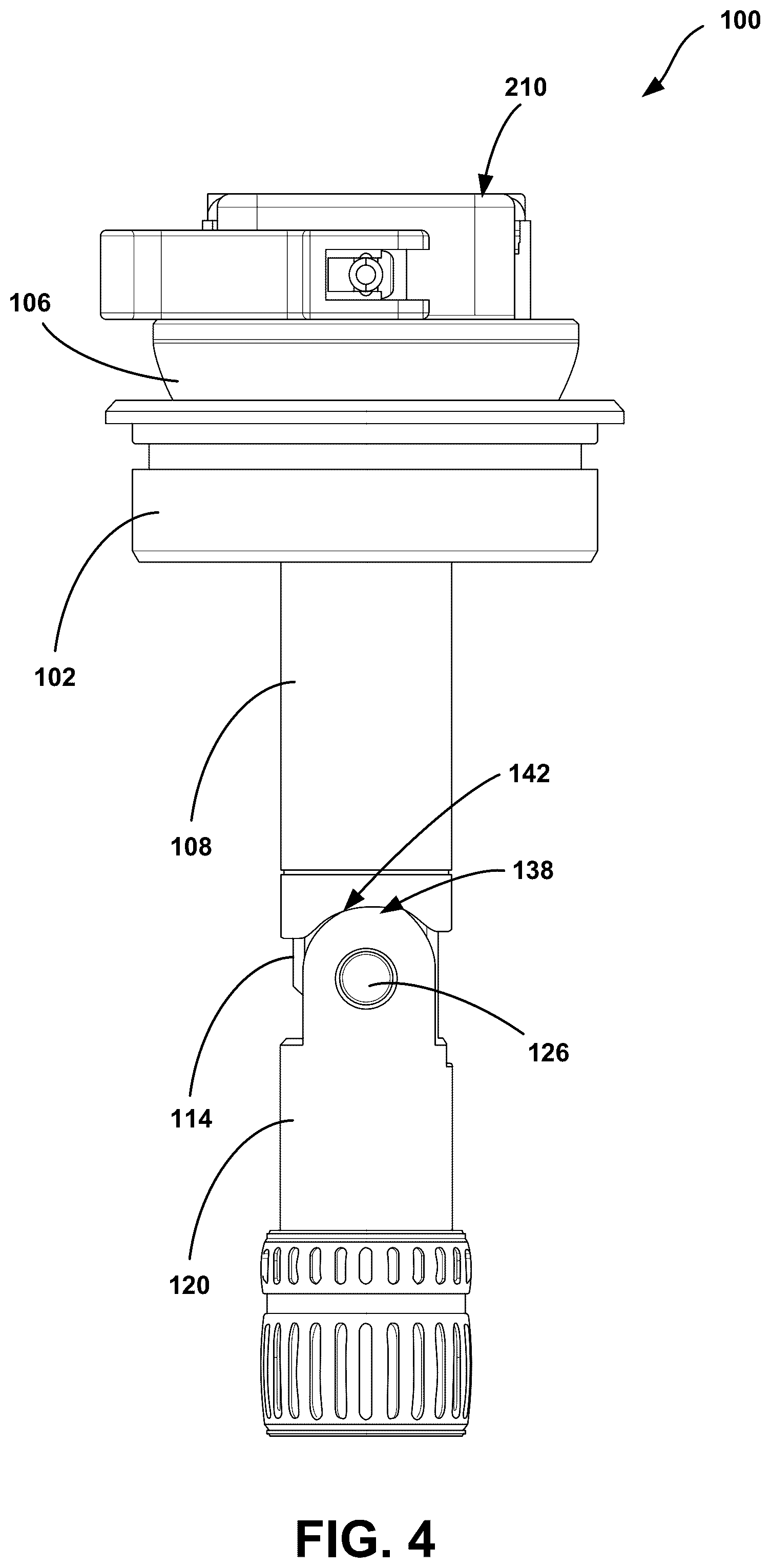 Patent US12297953 Figure 4 – Adjustable clamping device and leveling base with multidirectional adjustment