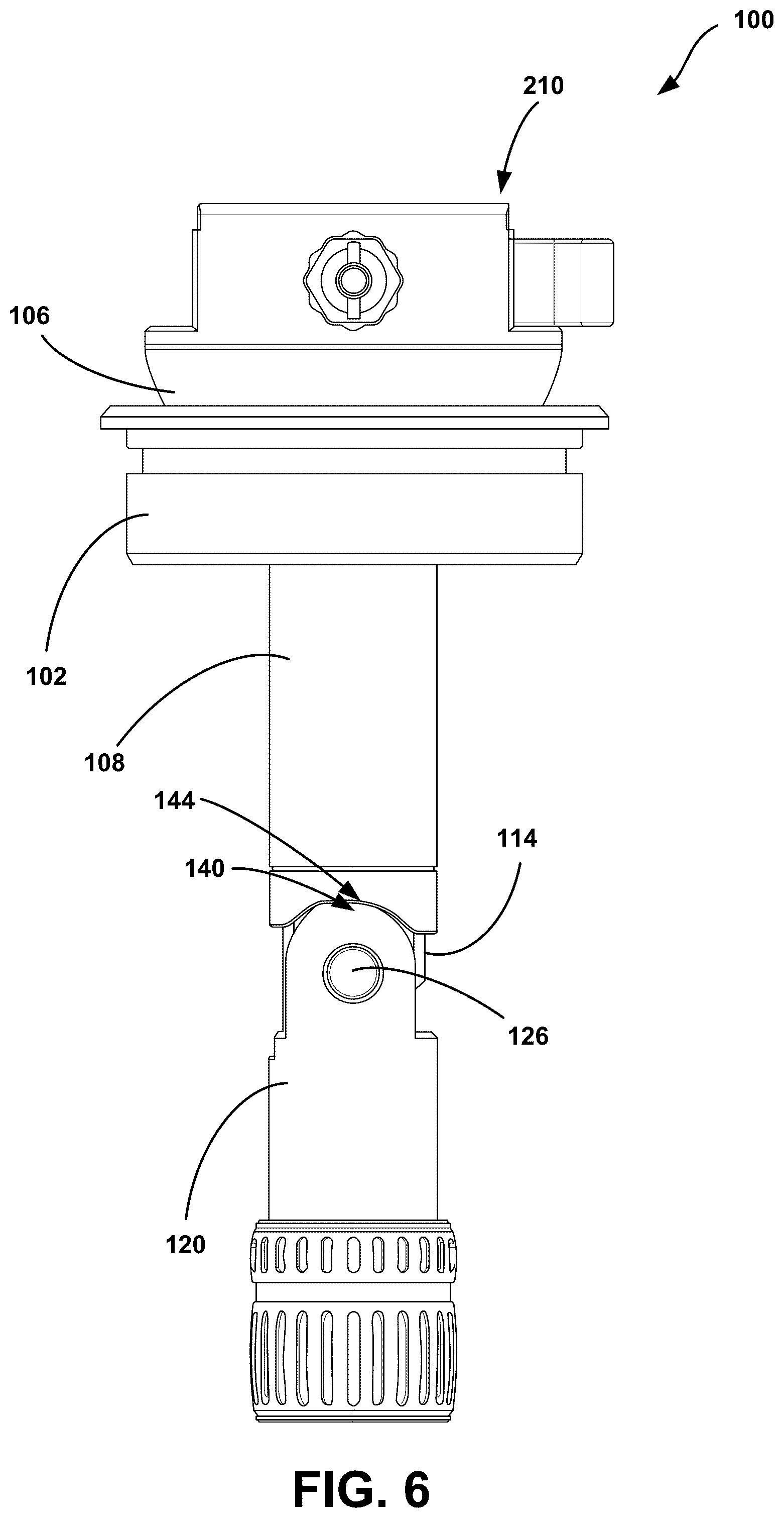 Patent US12297953 Figure 6 – Adjustable clamping device and leveling base with multidirectional adjustment