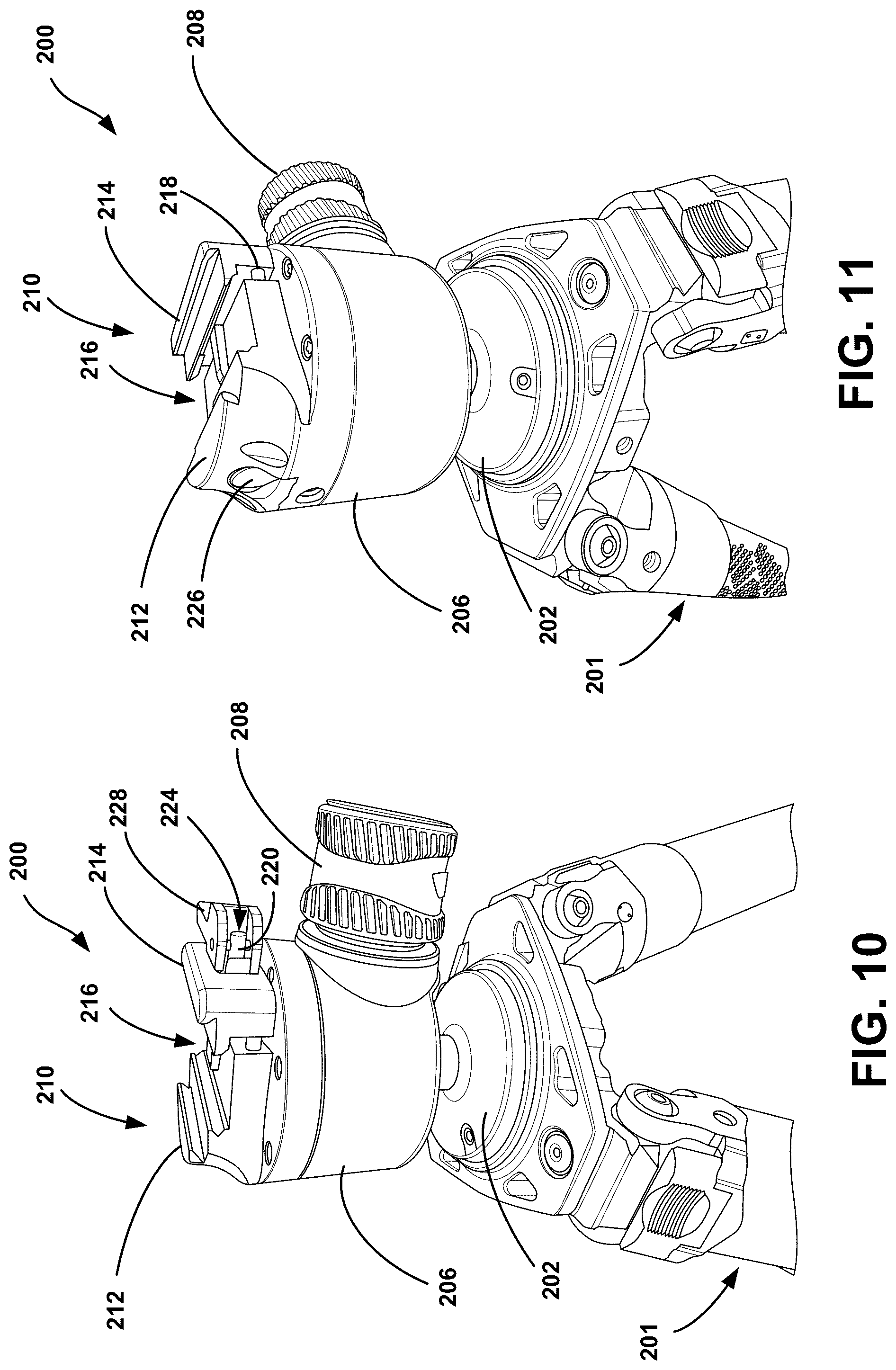 Patent US12297953 Figure 10 – Adjustable clamping device and leveling base with multidirectional adjustment