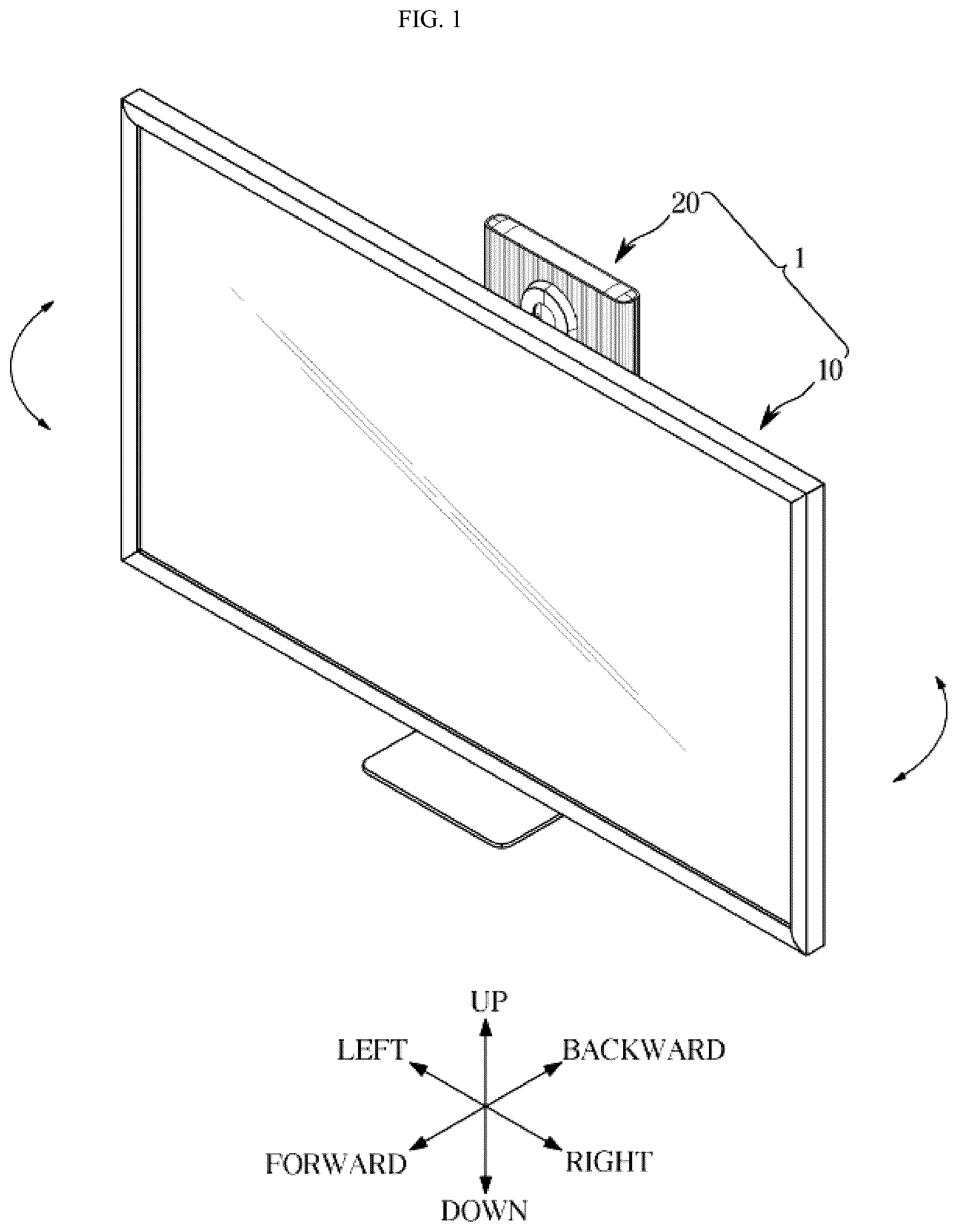 Patent US12297954 Figure 1 – Display stand and display apparatus including the same