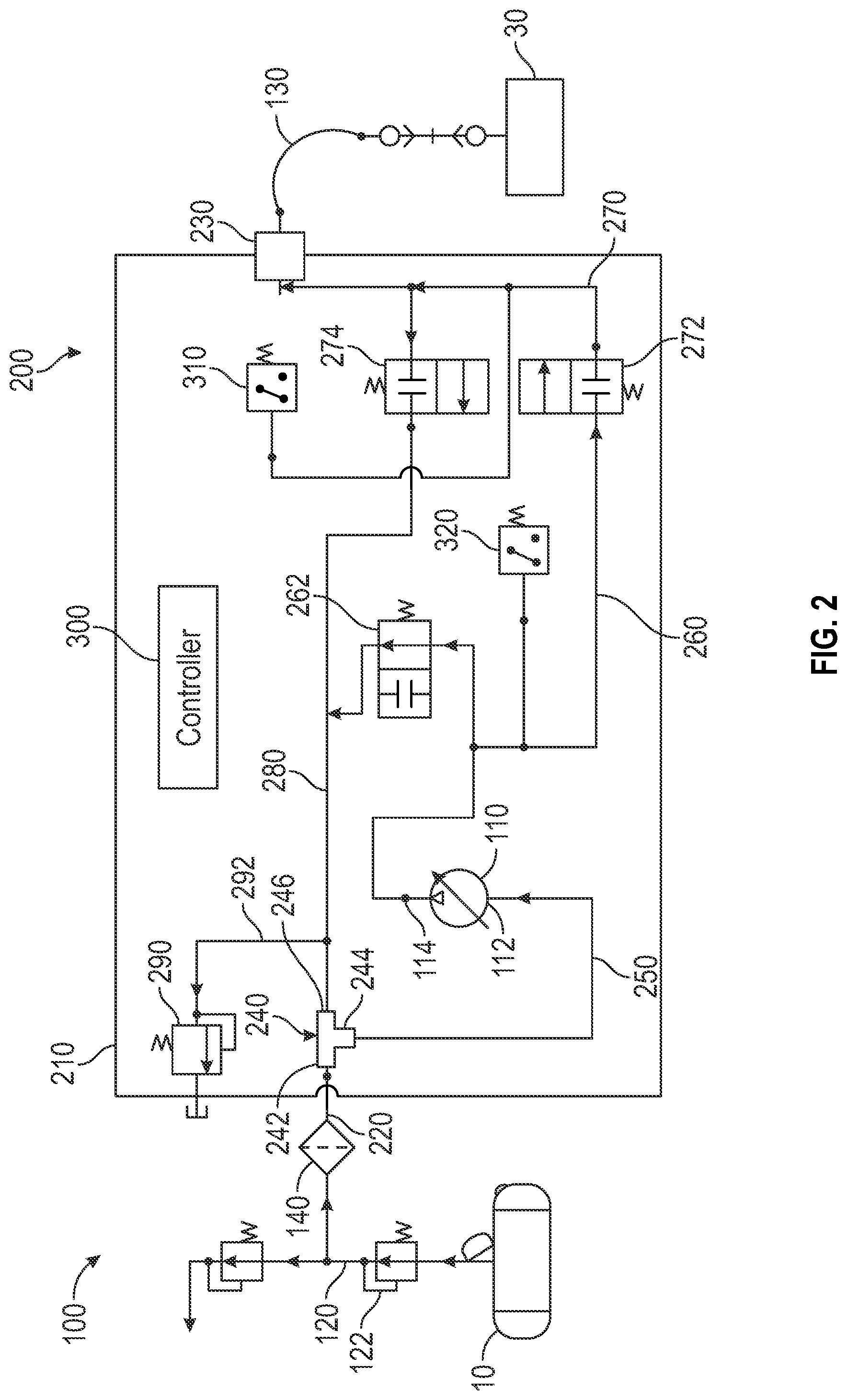 Patent US12297963 Figure 2 – Systems and methods for refueling liquefied petroleum (LP) gas tanks