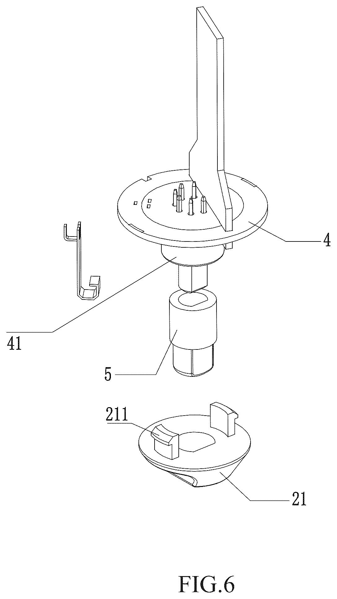 Patent US12297967 Figure 6 – LED lamp with rotatable lamp holder for adjusting color temperature