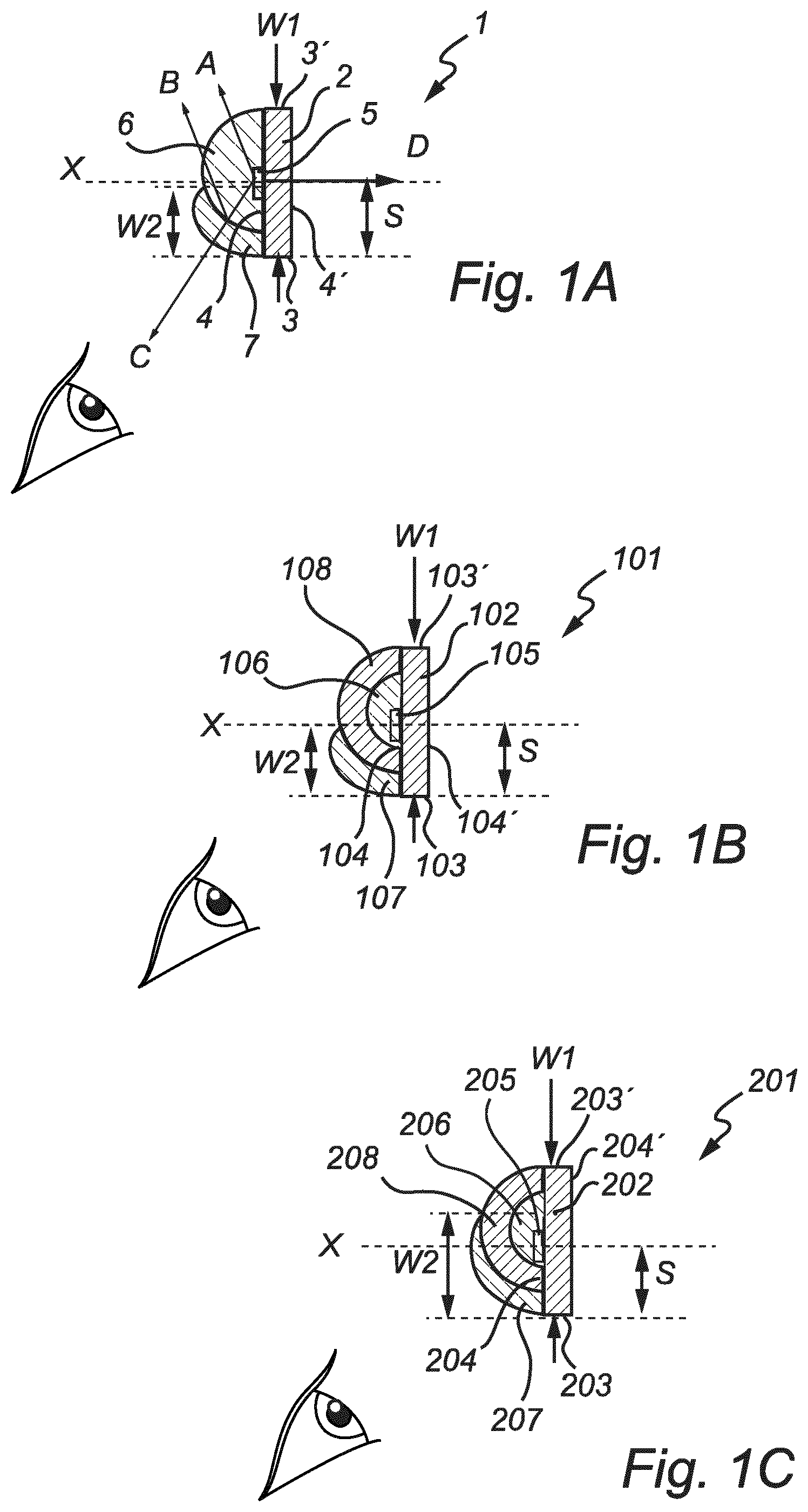 Patent US12297968 Figure 1 – LED filament for emitting directional light