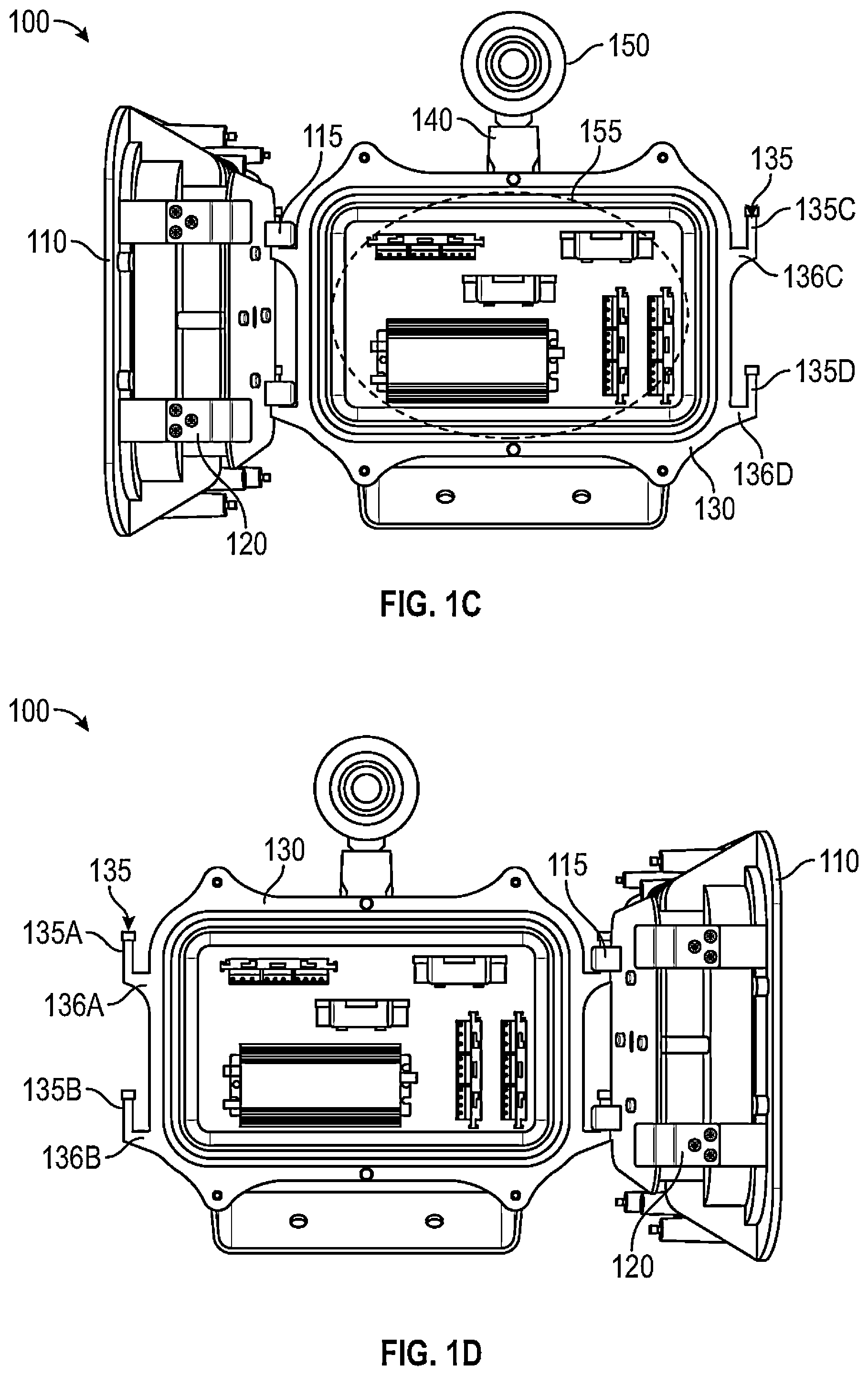 Patent US12297979 Figure 2 – Replaceable and reversible light engine with positive locking and safety stopper