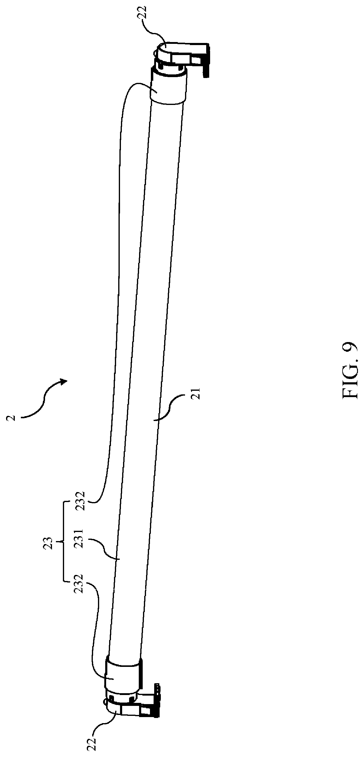 Patent US12297983 Figure 9 – Holder, light tube, lighting device having a mistake-proof structure, installation method and modifying method thereof