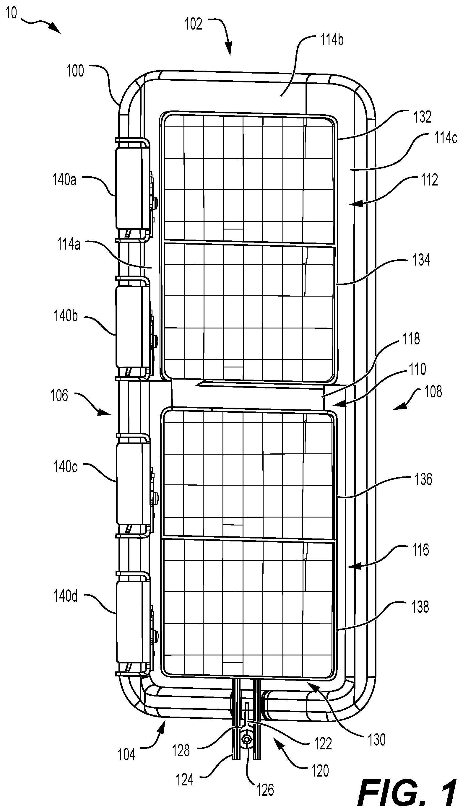 Patent US12297984 Figure 1 – Lighting apparatus with adjustability between two lighting structures and method of use