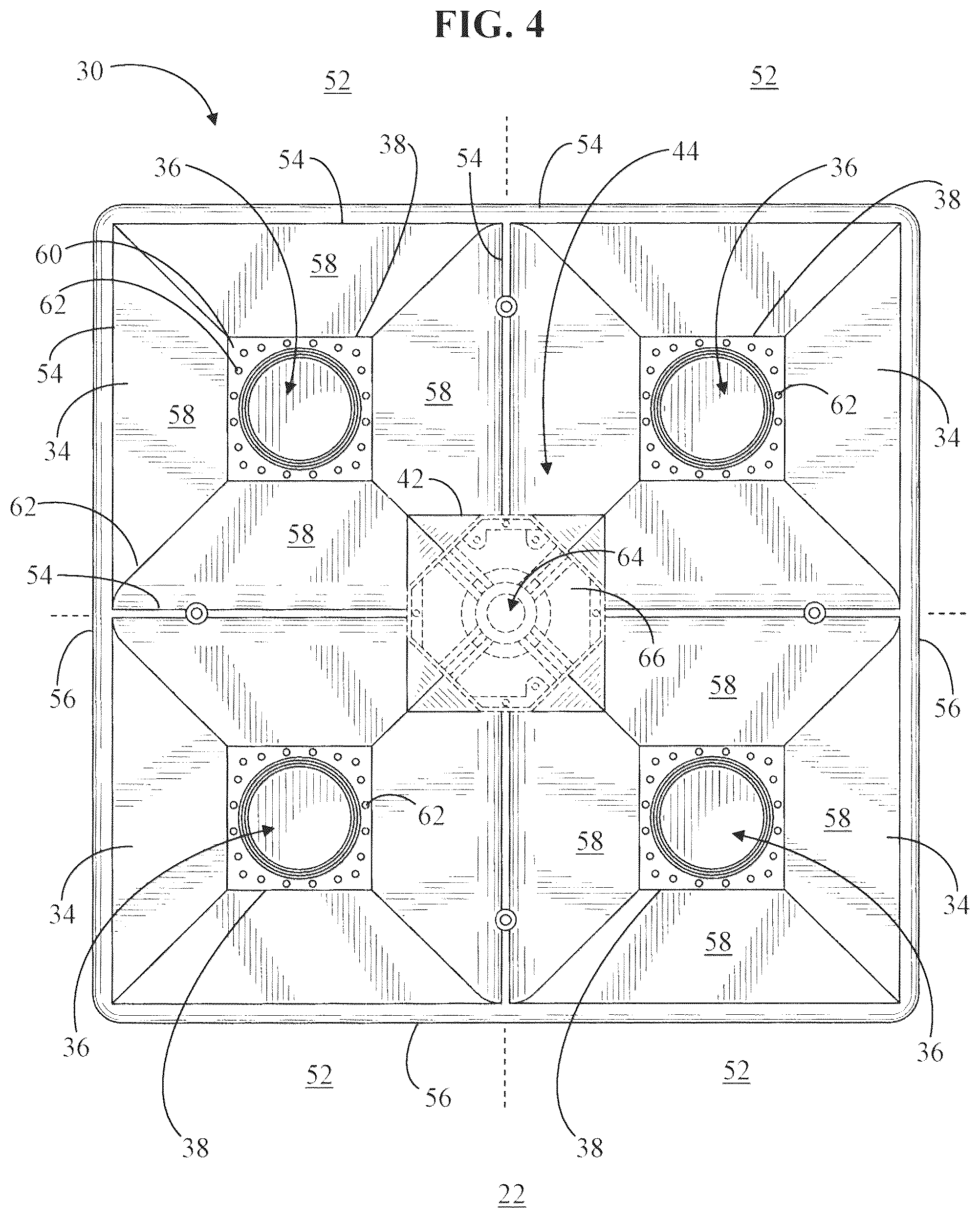Patent US12297985 Figure 3 – Surface mounted light fixture and heat dissipating structure for same
