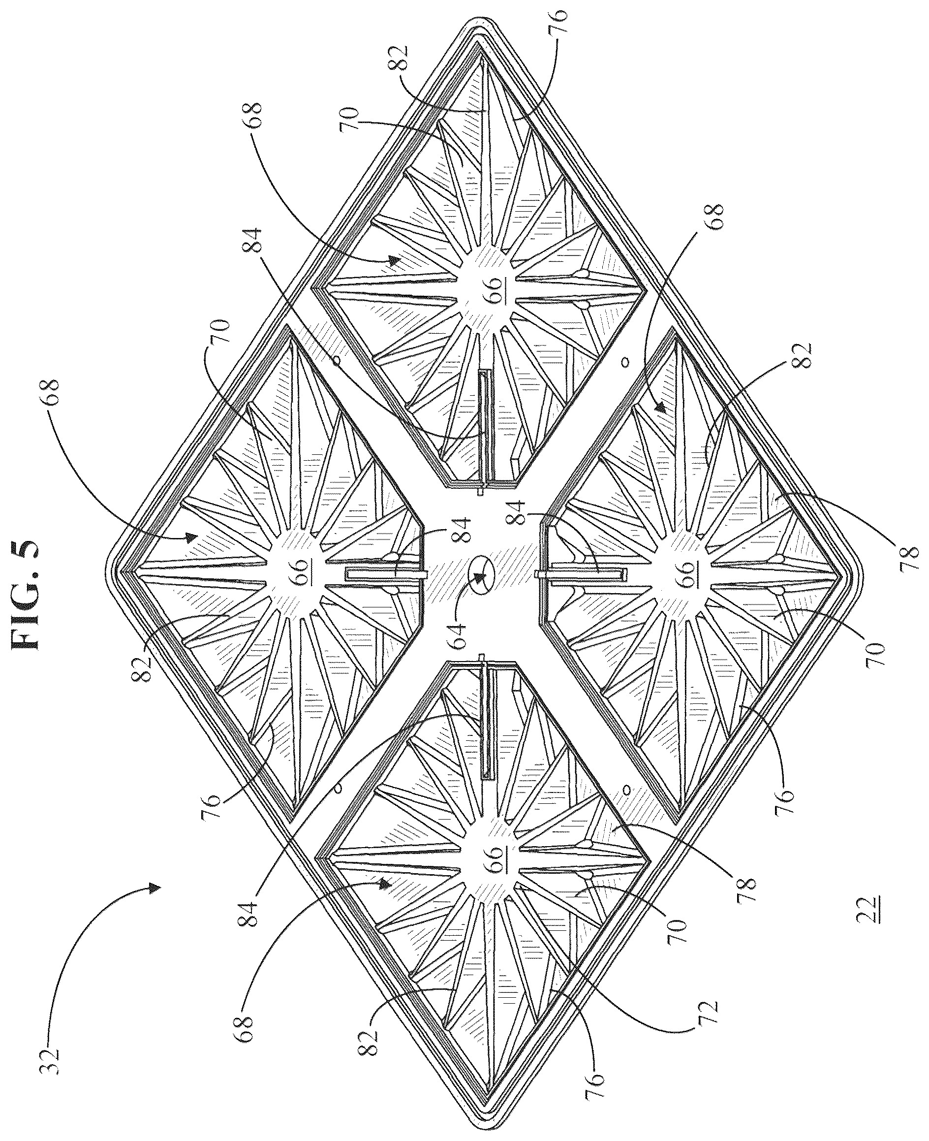 Patent US12297985 Figure 4 – Surface mounted light fixture and heat dissipating structure for same