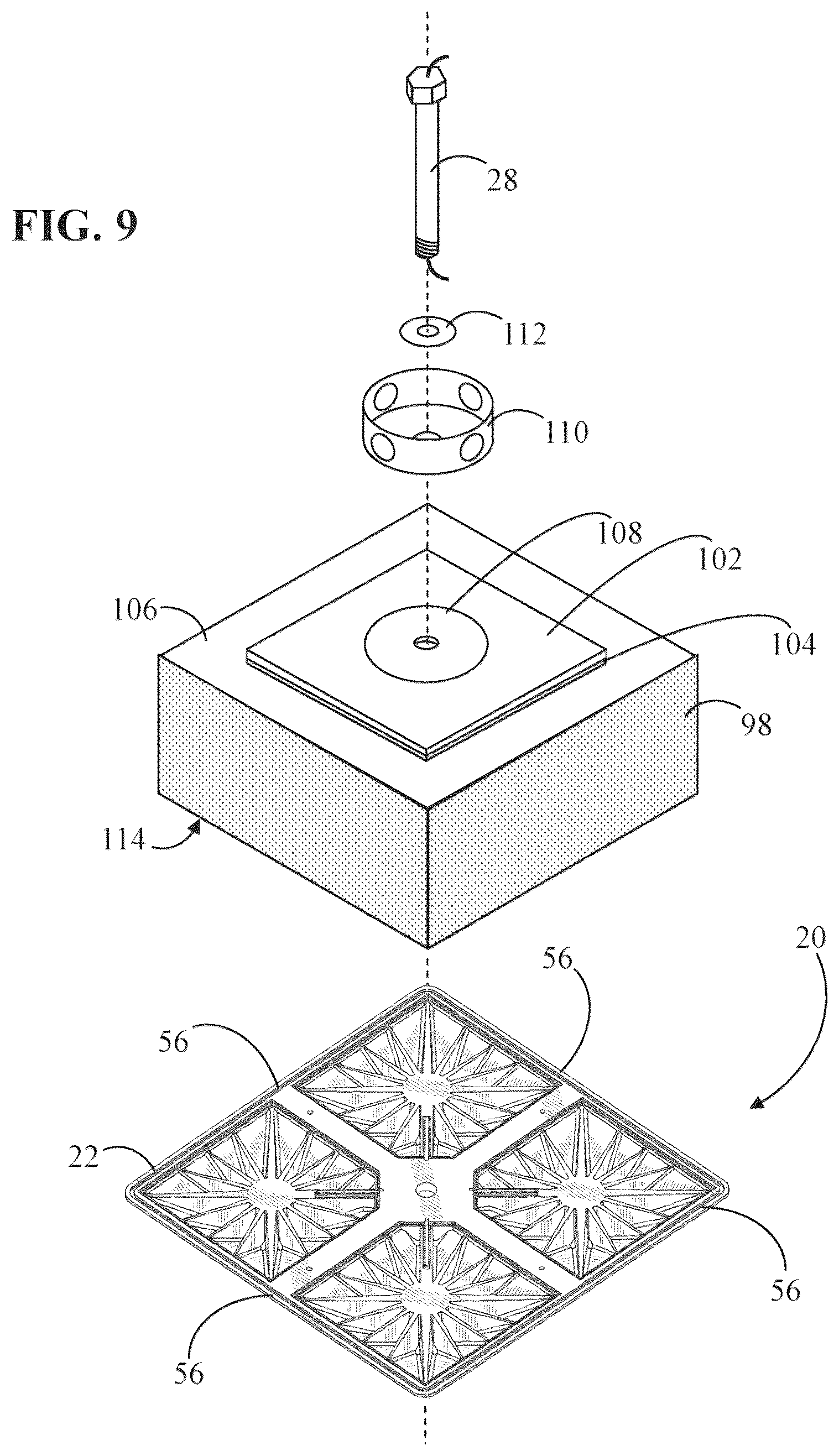 Patent US12297985 Figure 7 – Surface mounted light fixture and heat dissipating structure for same