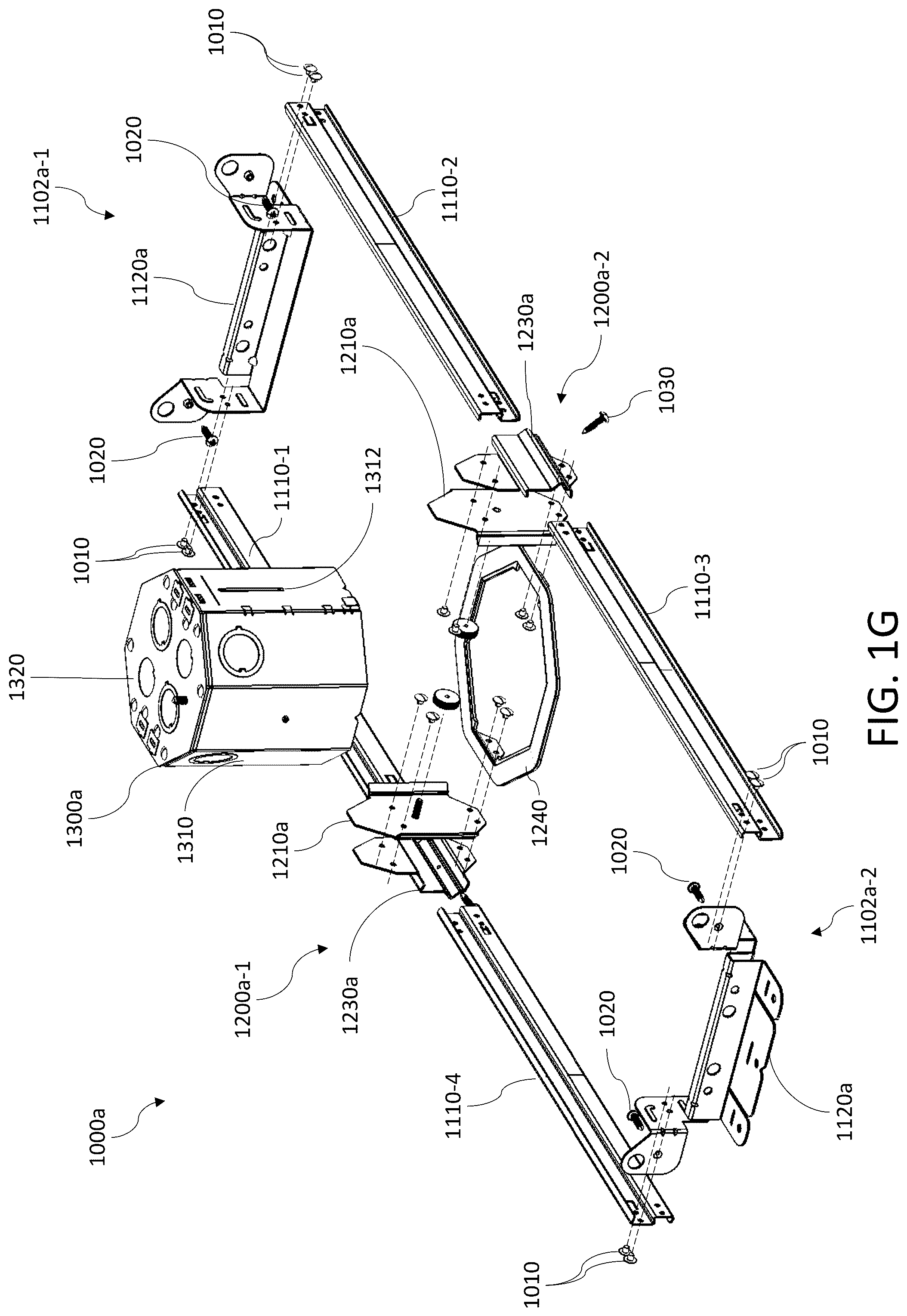 Patent US12297986 Figure 7 – Bar hanger assembly with crossmembers and housing assemblies using same