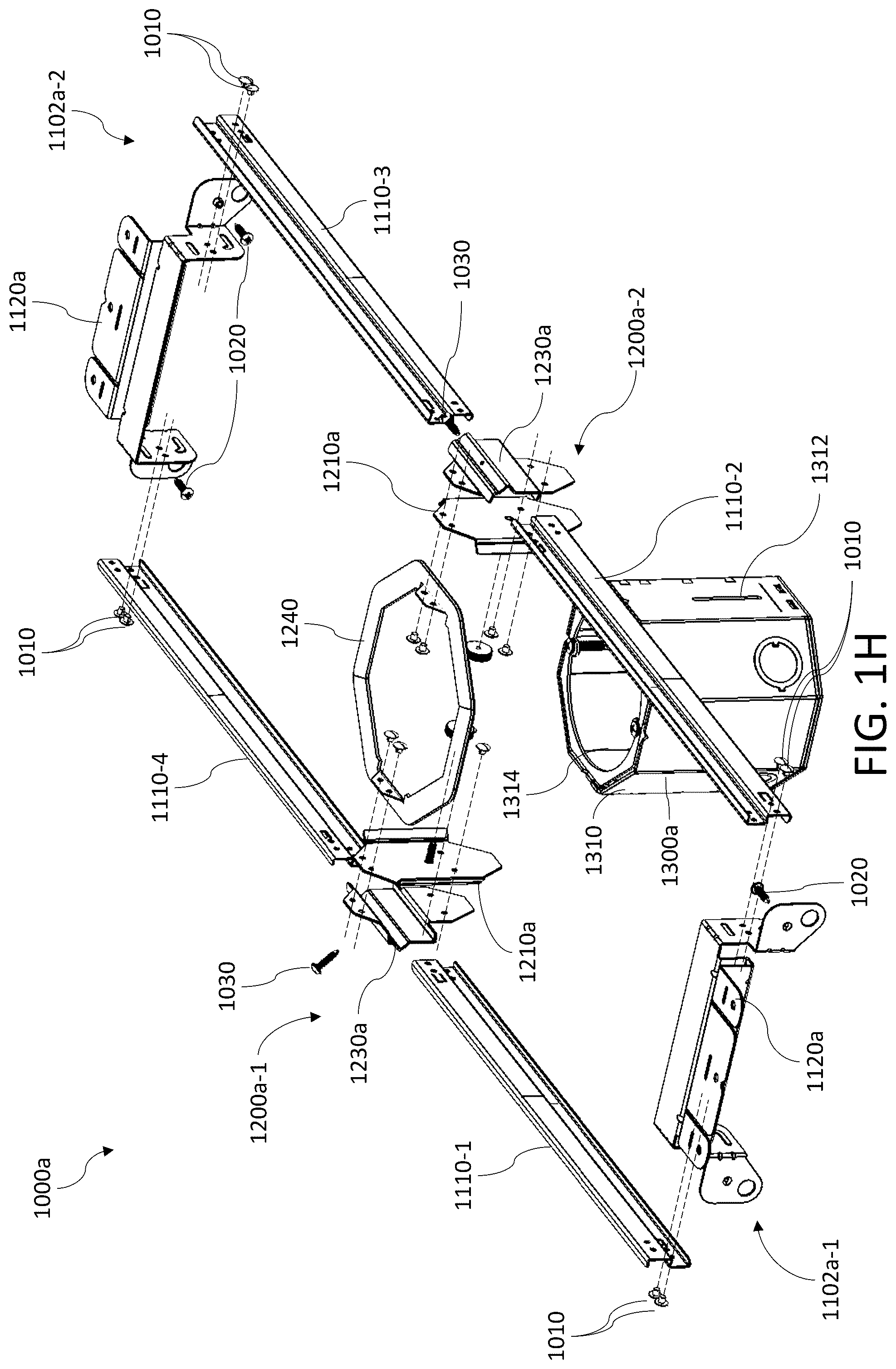Patent US12297986 Figure 8 – Bar hanger assembly with crossmembers and housing assemblies using same