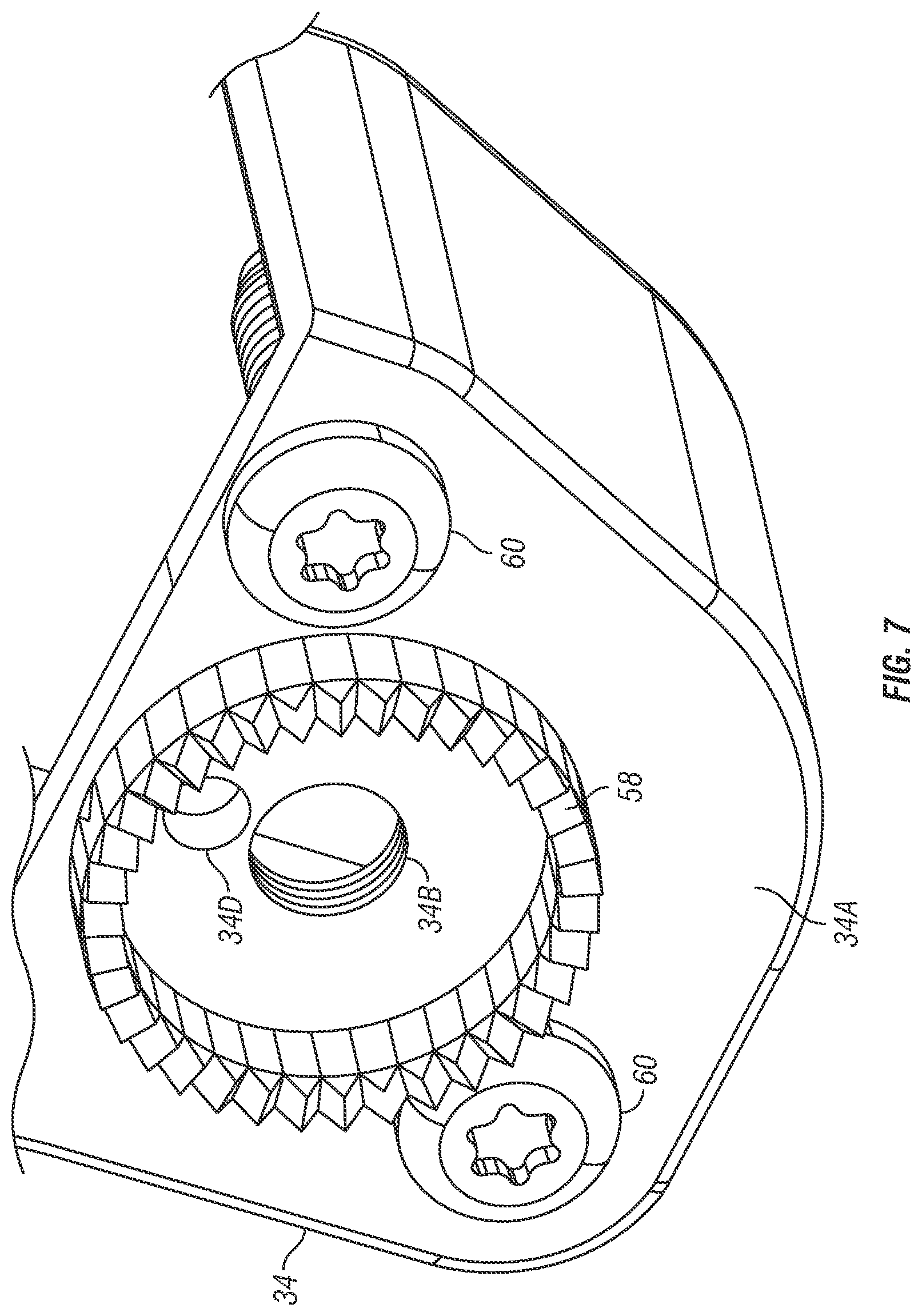 Patent US12297988 Figure 7 – Vehicle light assembly with light bar and rotatable projector
